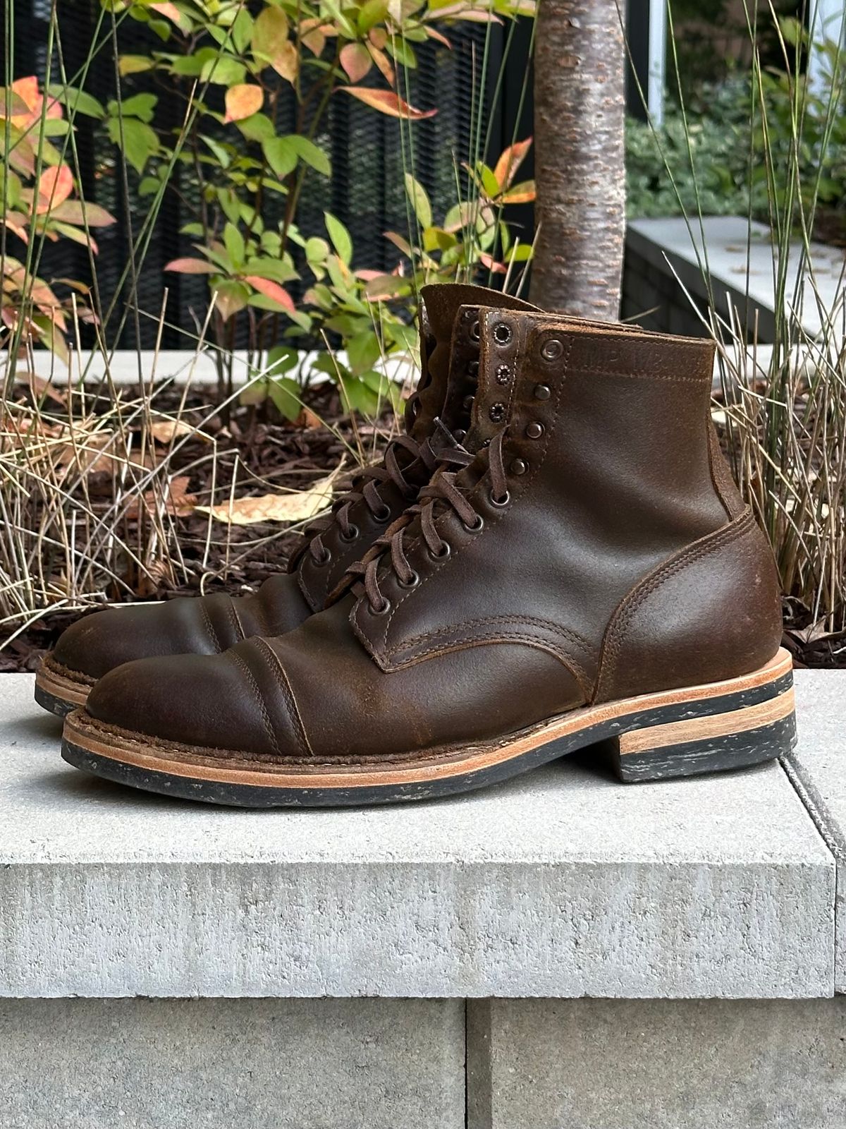 Photo by gv7 on October 1, 2025 of the White's MP-Sherman Toe Cap in Horween Cinnamon Waxed Flesh.
