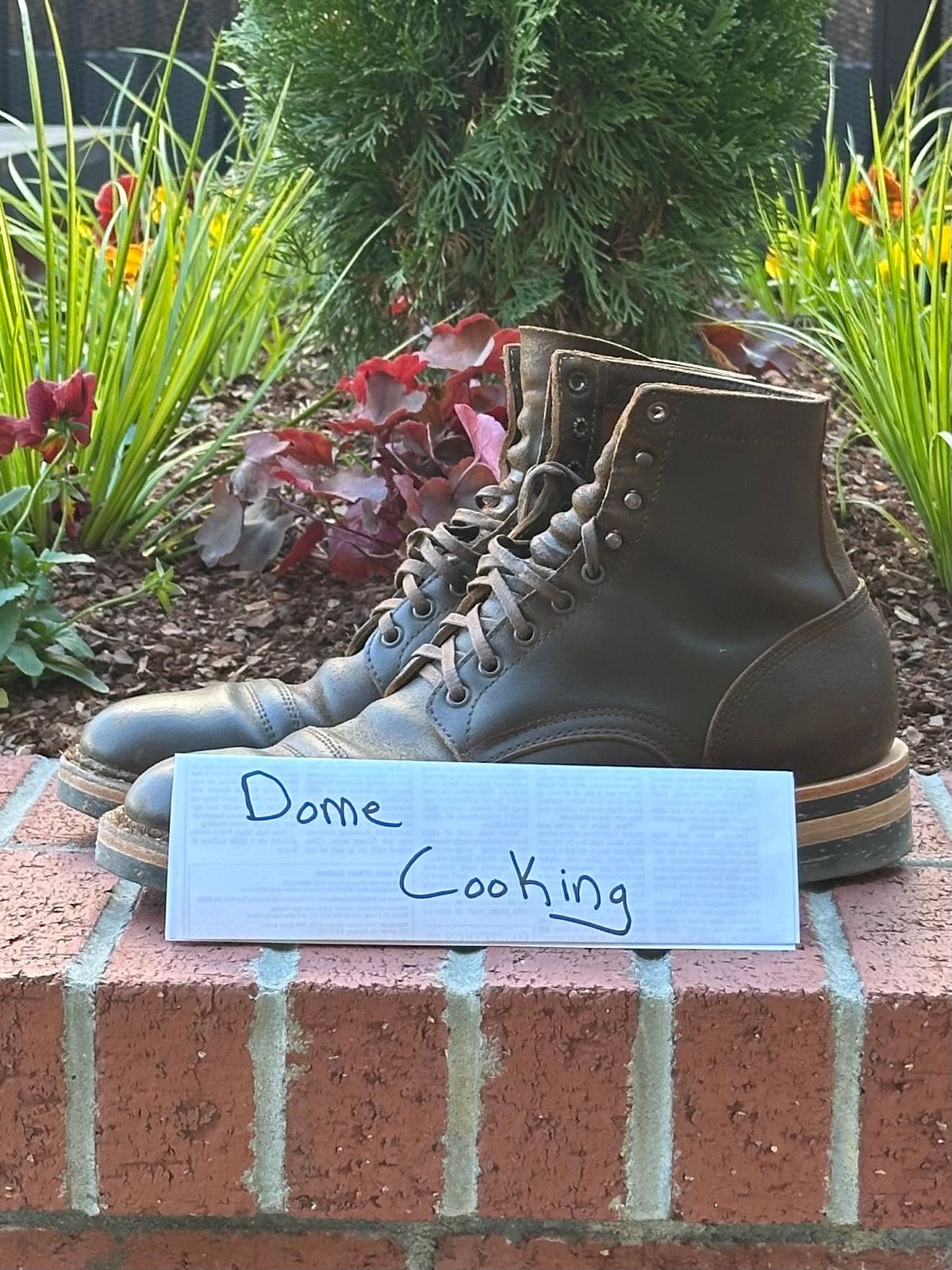 Photo by gv7 on November 1, 2025 of the White's MP-Sherman Toe Cap in Horween Cinnamon Waxed Flesh.