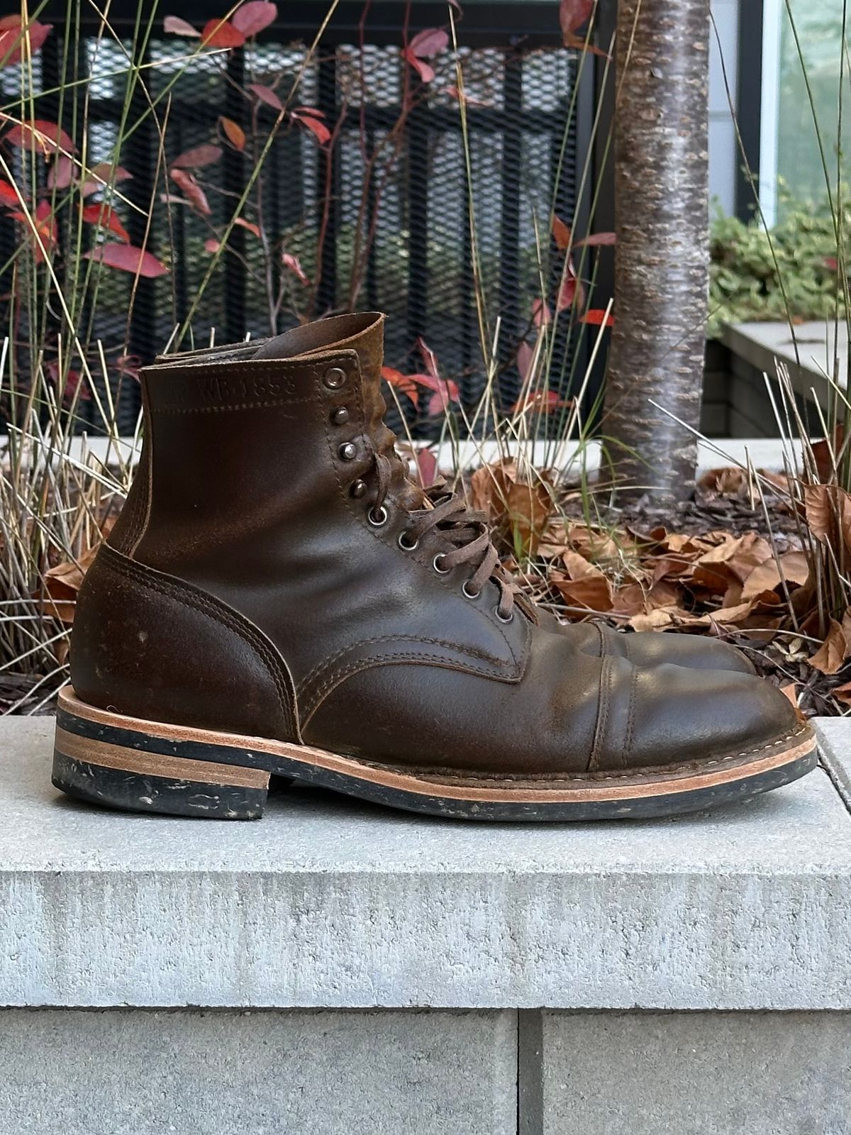 Photo by gv7 on November 29, 2025 of the White's MP-Sherman Toe Cap in Horween Cinnamon Waxed Flesh.