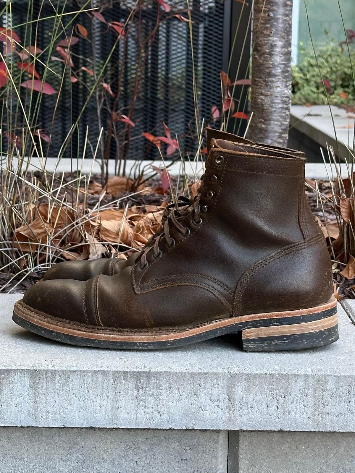 Photo by gv7 on November 29, 2025 of the White's MP-Sherman Toe Cap in Horween Cinnamon Waxed Flesh.