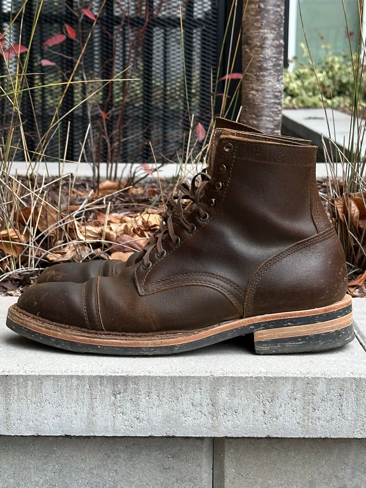 Photo by gv7 on December 23, 2025 of the White's MP-Sherman Toe Cap in Horween Cinnamon Waxed Flesh.