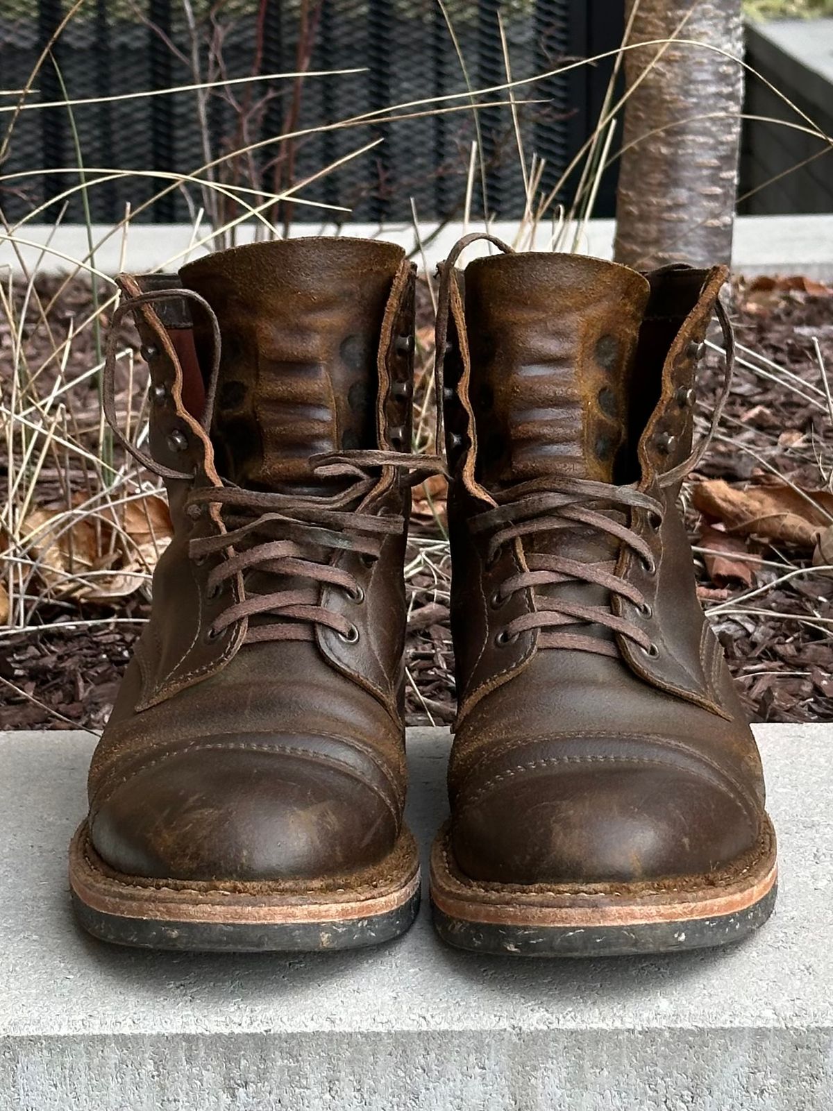 Photo by gv7 on January 30, 2026 of the White's MP-Sherman Toe Cap in Horween Cinnamon Waxed Flesh.