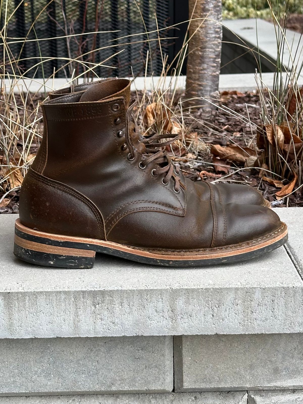 Photo by gv7 on January 30, 2026 of the White's MP-Sherman Toe Cap in Horween Cinnamon Waxed Flesh.