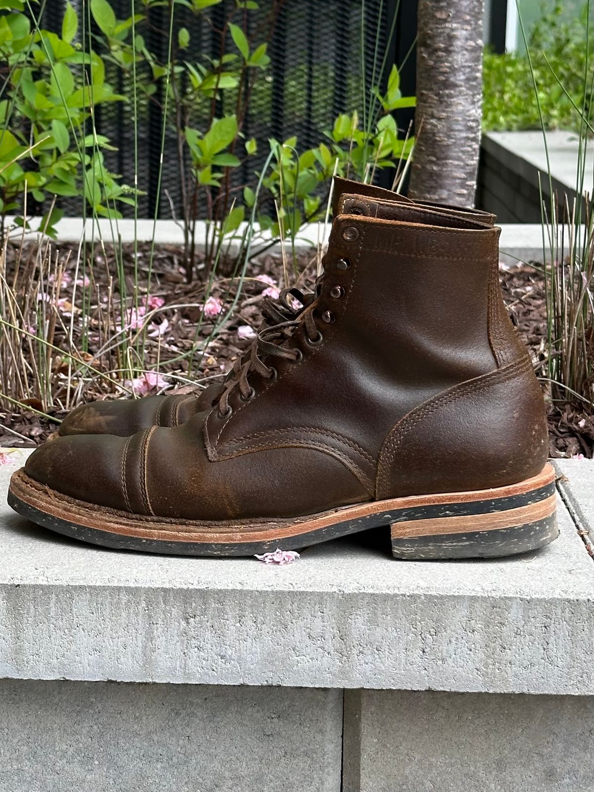 Photo by gv7 on April 3, 2026 of the White's MP-Sherman Toe Cap in Horween Cinnamon Waxed Flesh.