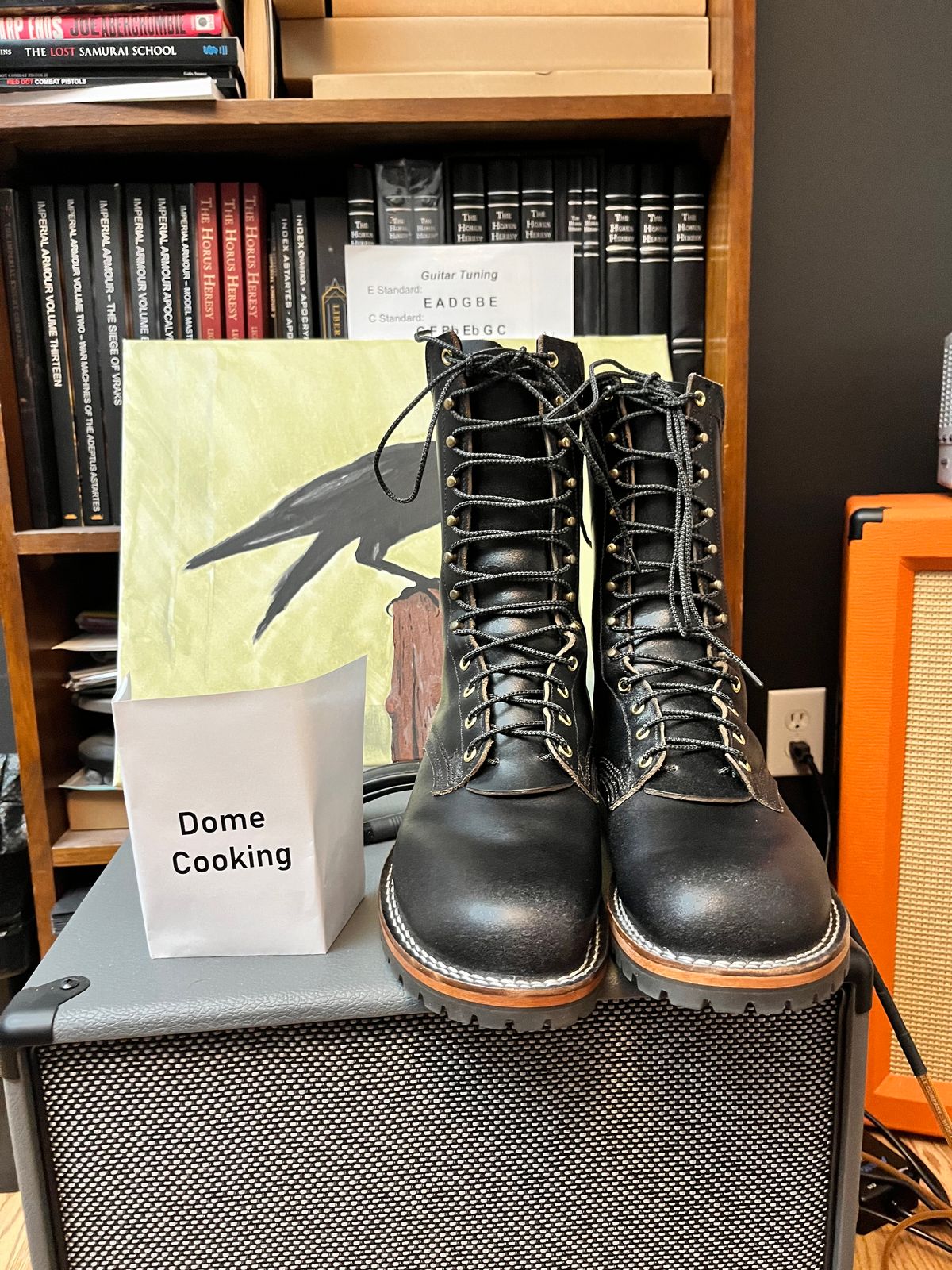 Photo by Balisong42 on November 6, 2025 of the Nicks Strider Zero Drop in Horween Black Waxed Flesh.