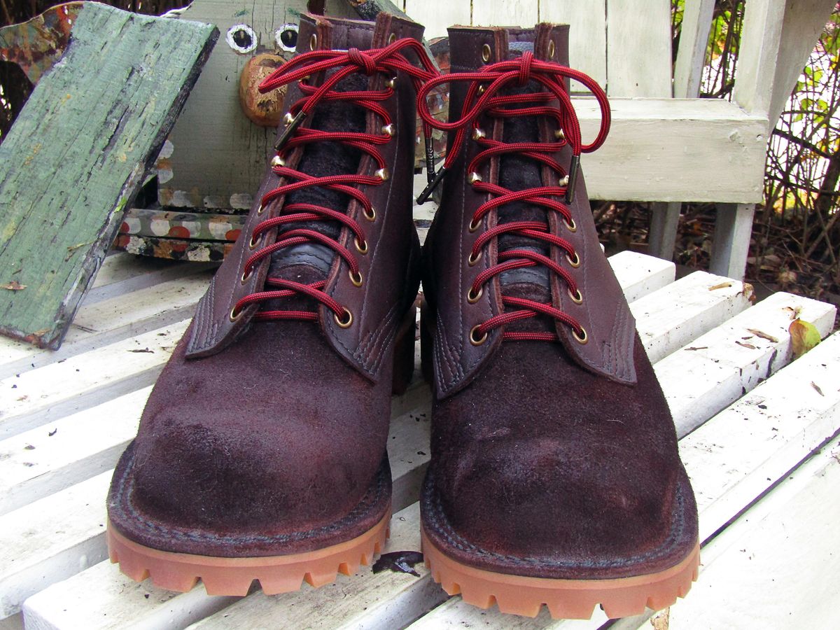 Photo by 1337h4cker on November 1, 2023 of the JK Boots O.T. in Smooth Over Roughout 8-9oz Premium Oil Tanned USA Leather.