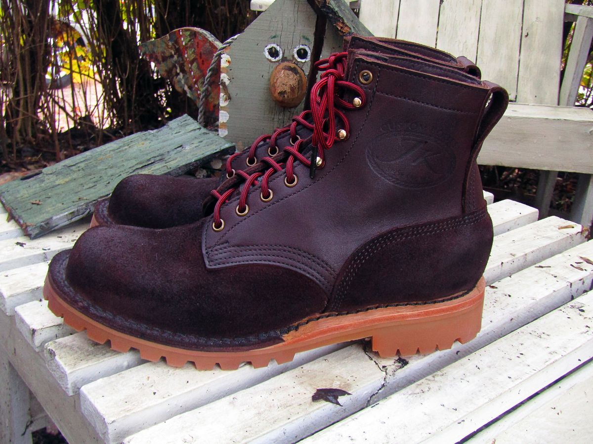 Photo by 1337h4cker on November 1, 2023 of the JK Boots O.T. in Smooth Over Roughout 8-9oz Premium Oil Tanned USA Leather.