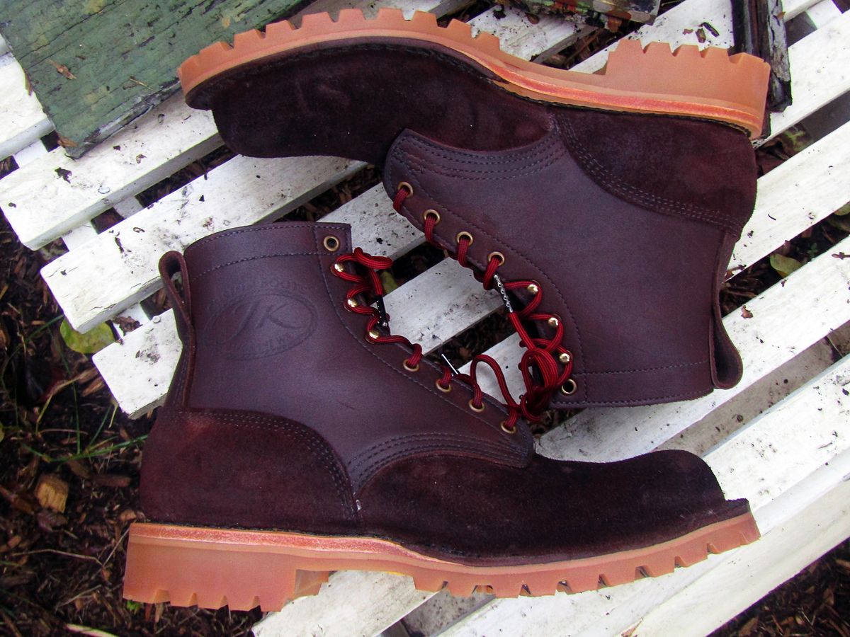 Photo by 1337h4cker on November 1, 2023 of the JK Boots O.T. in Smooth Over Roughout 8-9oz Premium Oil Tanned USA Leather.