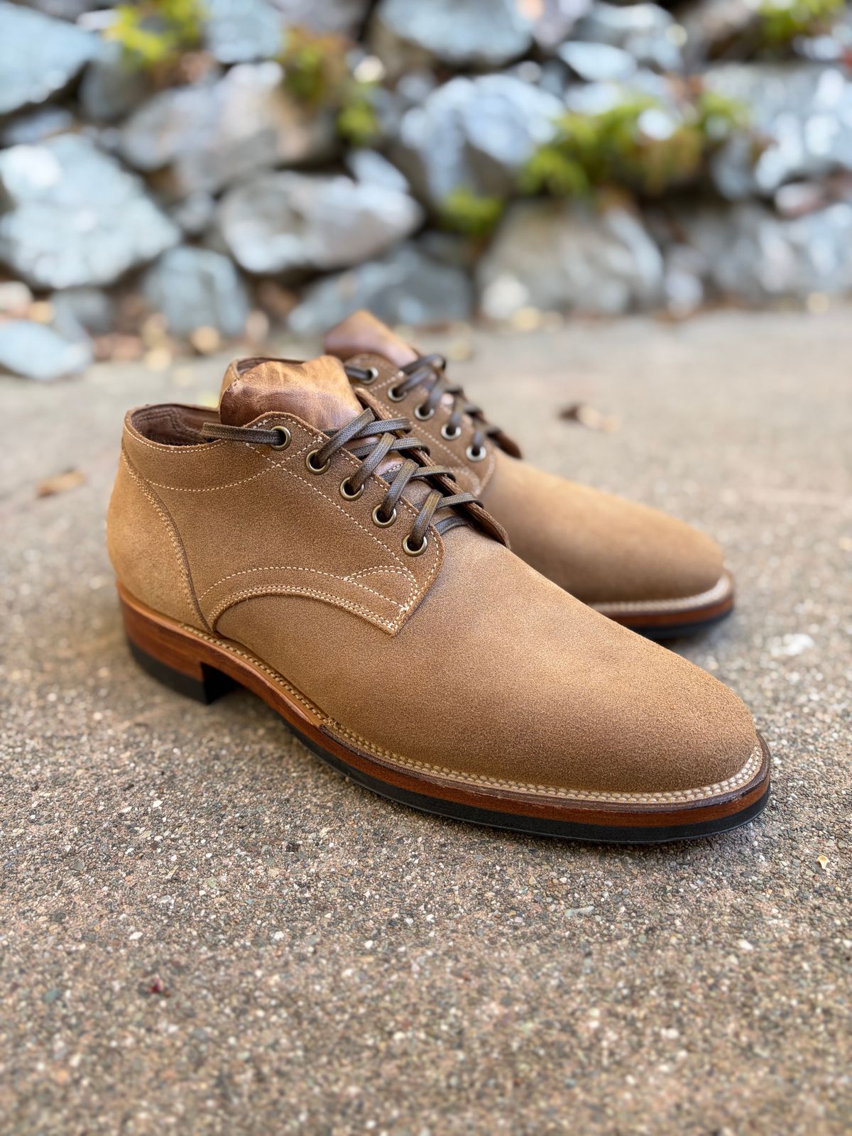 Photo by jshum on October 5, 2025 of the Viberg 145 Oxford in Horween Marine Field Roughout.