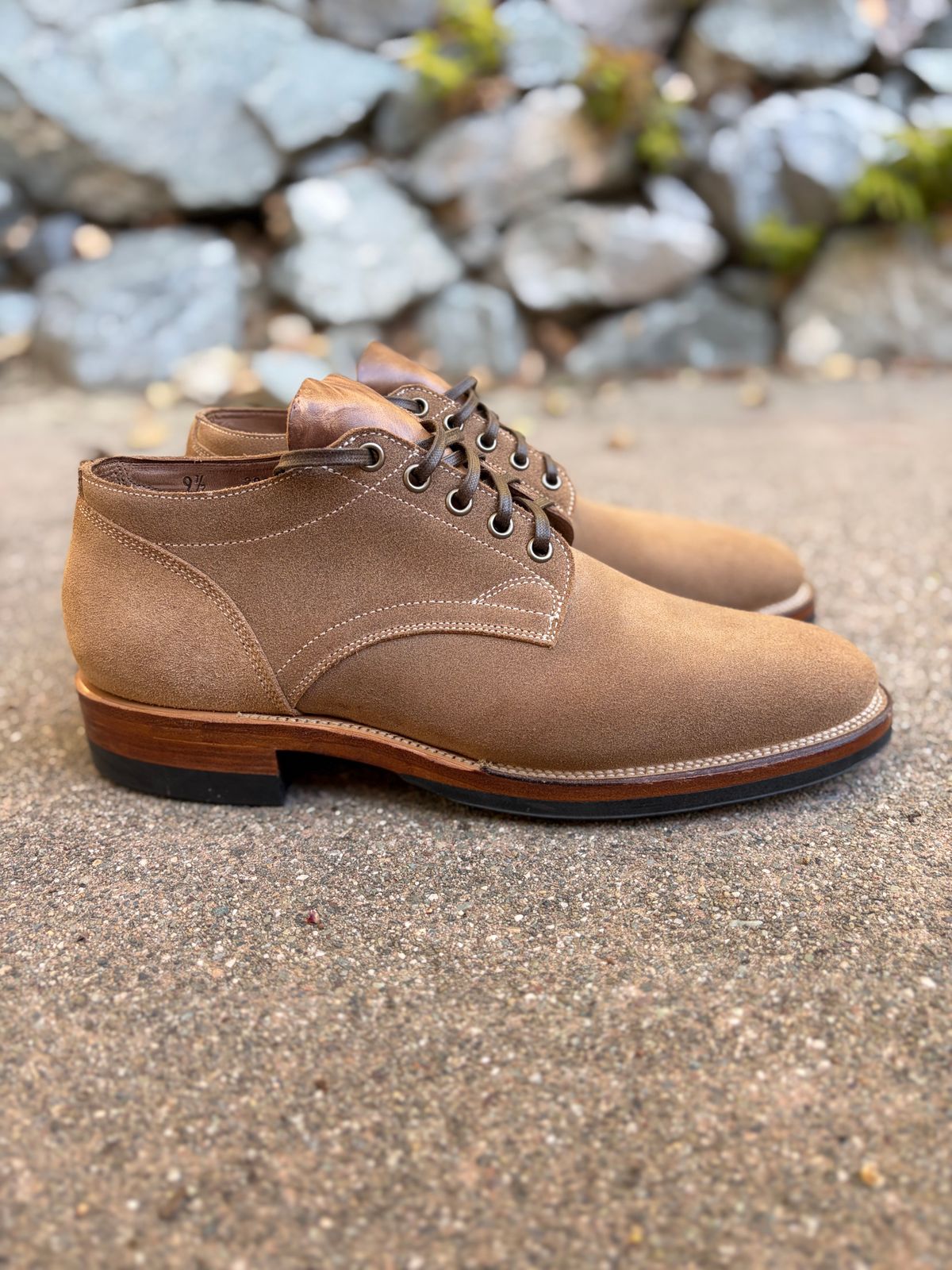 Photo by jshum on October 5, 2025 of the Viberg 145 Oxford in Horween Marine Field Roughout.