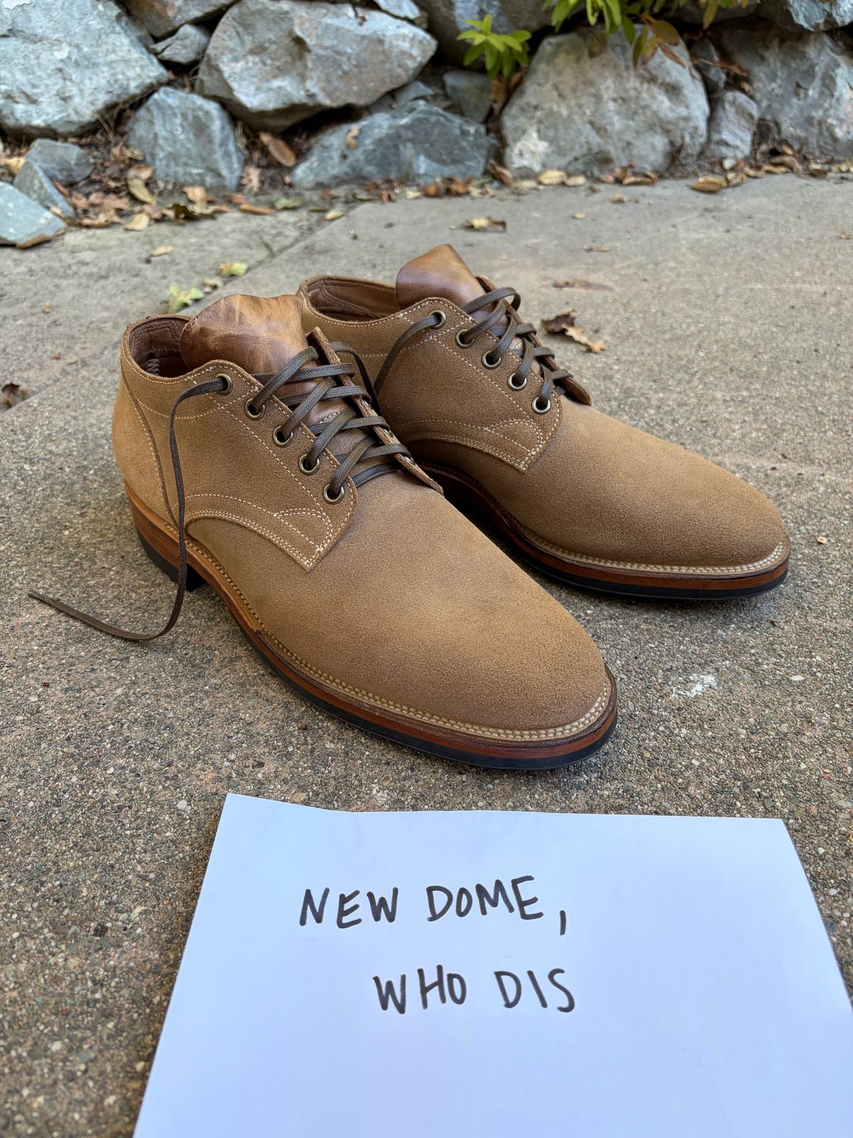 Photo by jshum on October 5, 2025 of the Viberg 145 Oxford in Horween Marine Field Roughout.