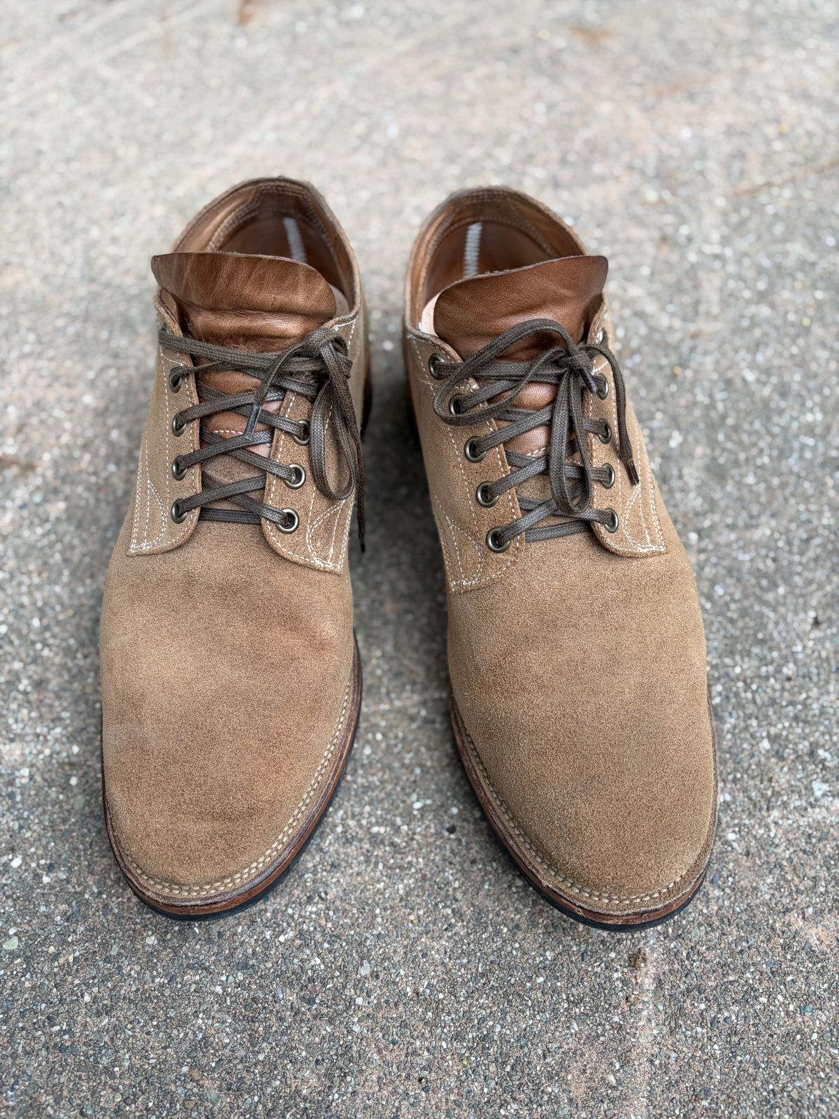Photo by jshum on November 4, 2025 of the Viberg 145 Oxford in Horween Marine Field Roughout.
