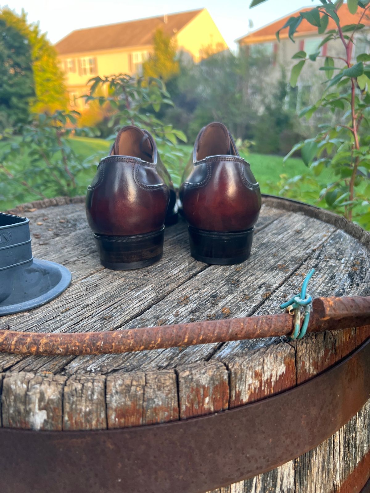 Photo by wishoeguy on October 1, 2023 of the Antonio Meccariello Centurion in Horween Unglazed Natural Shell Cordovan.