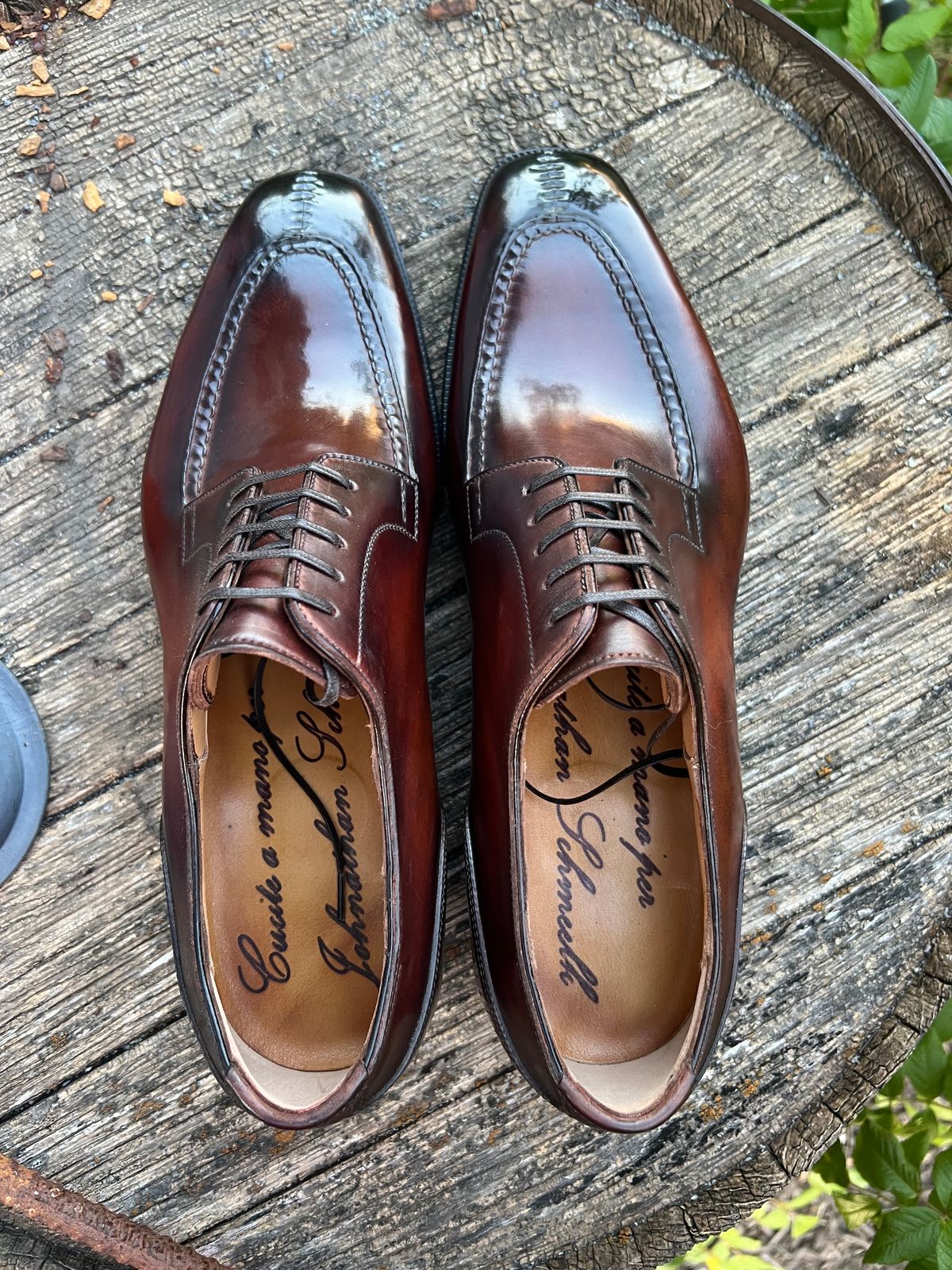 Photo by wishoeguy on October 1, 2023 of the Antonio Meccariello Centurion in Horween Unglazed Natural Shell Cordovan.