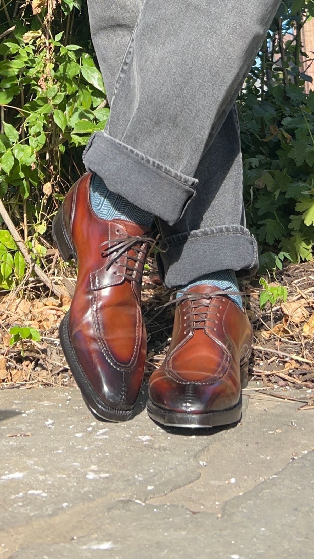 Photo by wishoeguy on October 9, 2023 of the Antonio Meccariello Centurion in Horween Unglazed Natural Shell Cordovan.