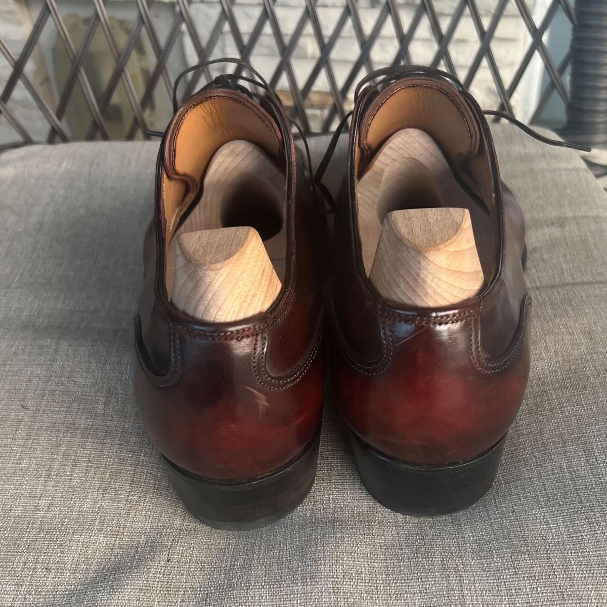Photo by wishoeguy on November 1, 2023 of the Antonio Meccariello Centurion in Horween Unglazed Natural Shell Cordovan.