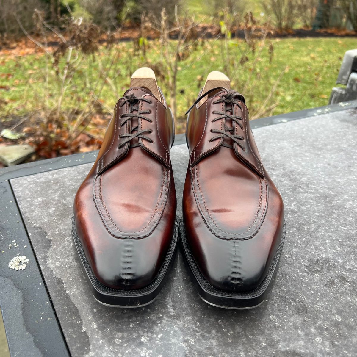 Photo by wishoeguy on December 3, 2023 of the Antonio Meccariello Centurion in Horween Unglazed Natural Shell Cordovan.