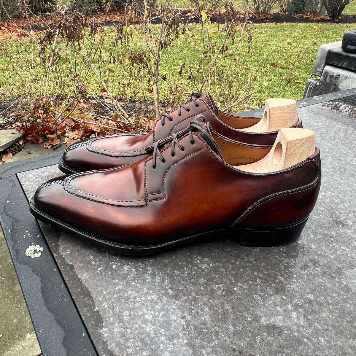 Photo by wishoeguy on December 3, 2023 of the Antonio Meccariello Centurion in Horween Unglazed Natural Shell Cordovan.