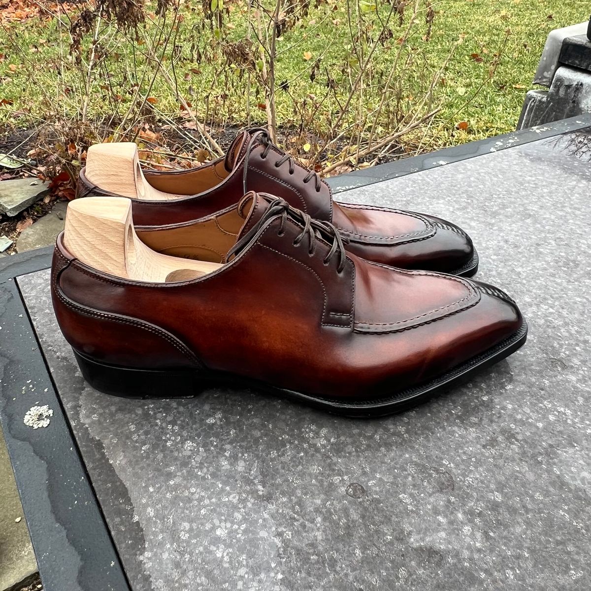 Photo by wishoeguy on December 3, 2023 of the Antonio Meccariello Centurion in Horween Unglazed Natural Shell Cordovan.