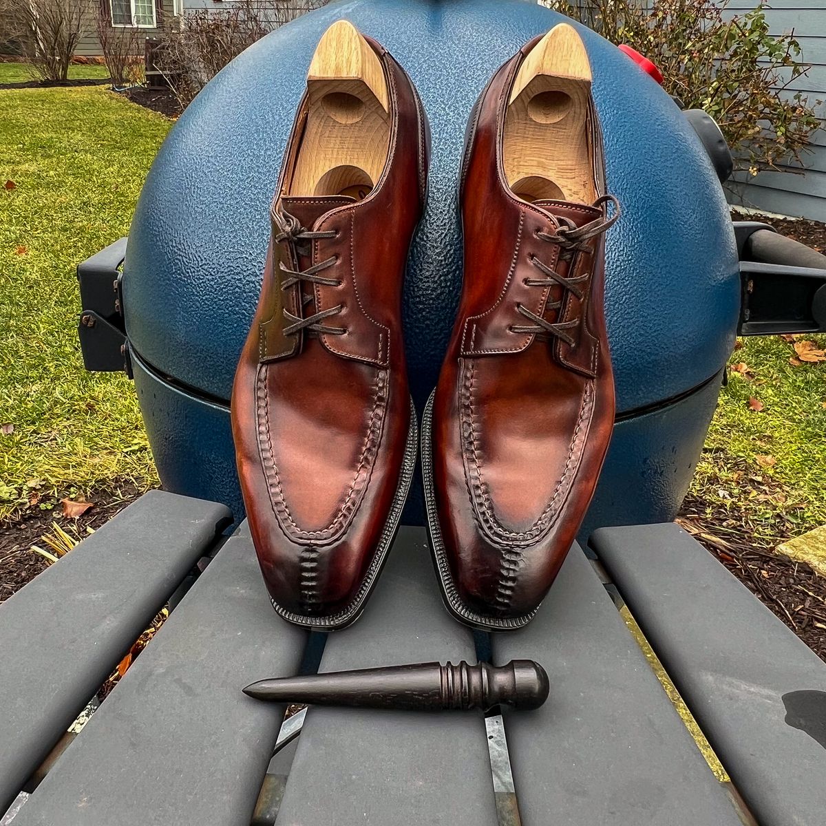 Photo by wishoeguy on December 3, 2023 of the Antonio Meccariello Centurion in Horween Unglazed Natural Shell Cordovan.