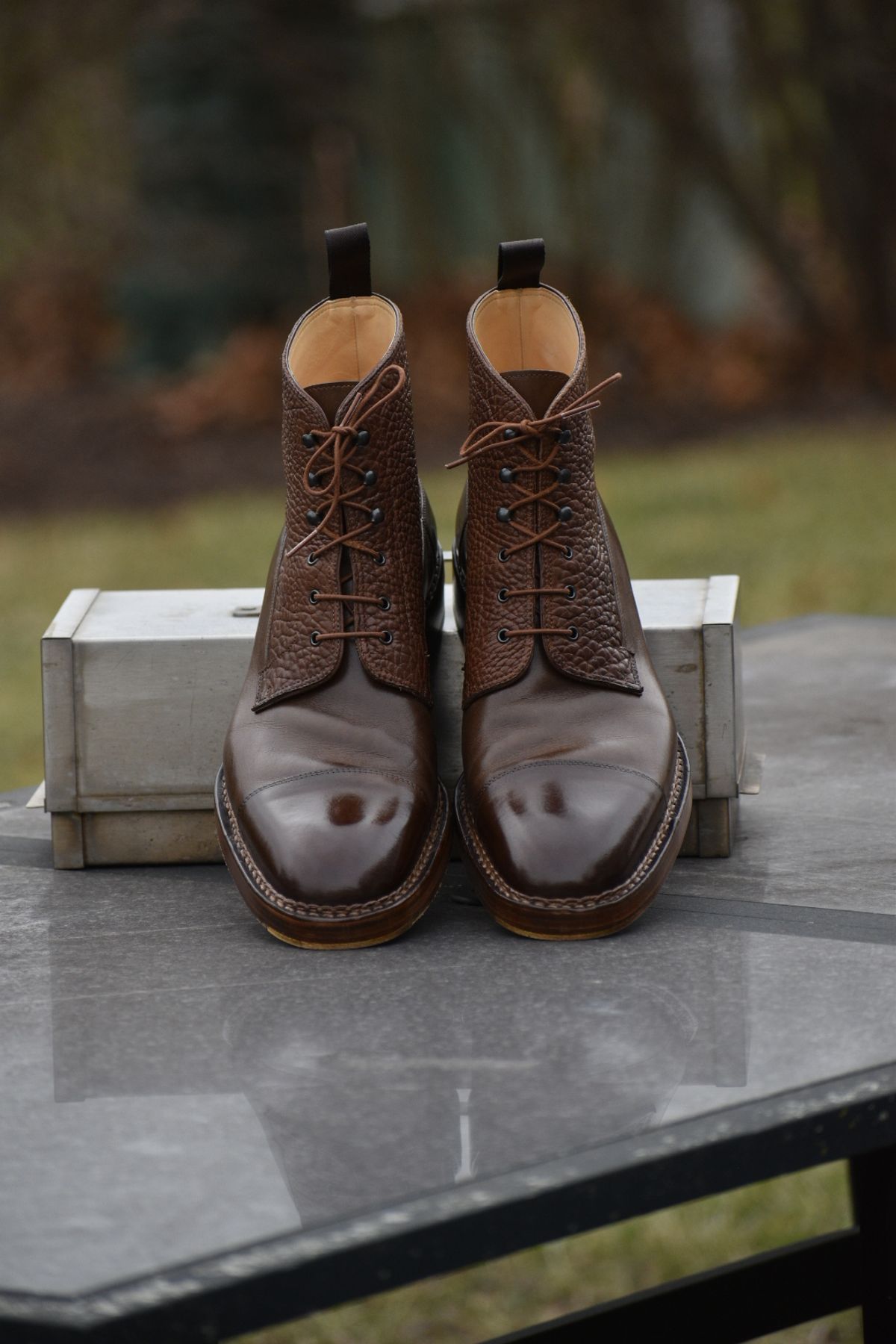 Photo by wishoeguy on December 2, 2022 of the Unlisted Maker Unlisted Model in Tochigi Oil Vachetta #2 Medium Brown.