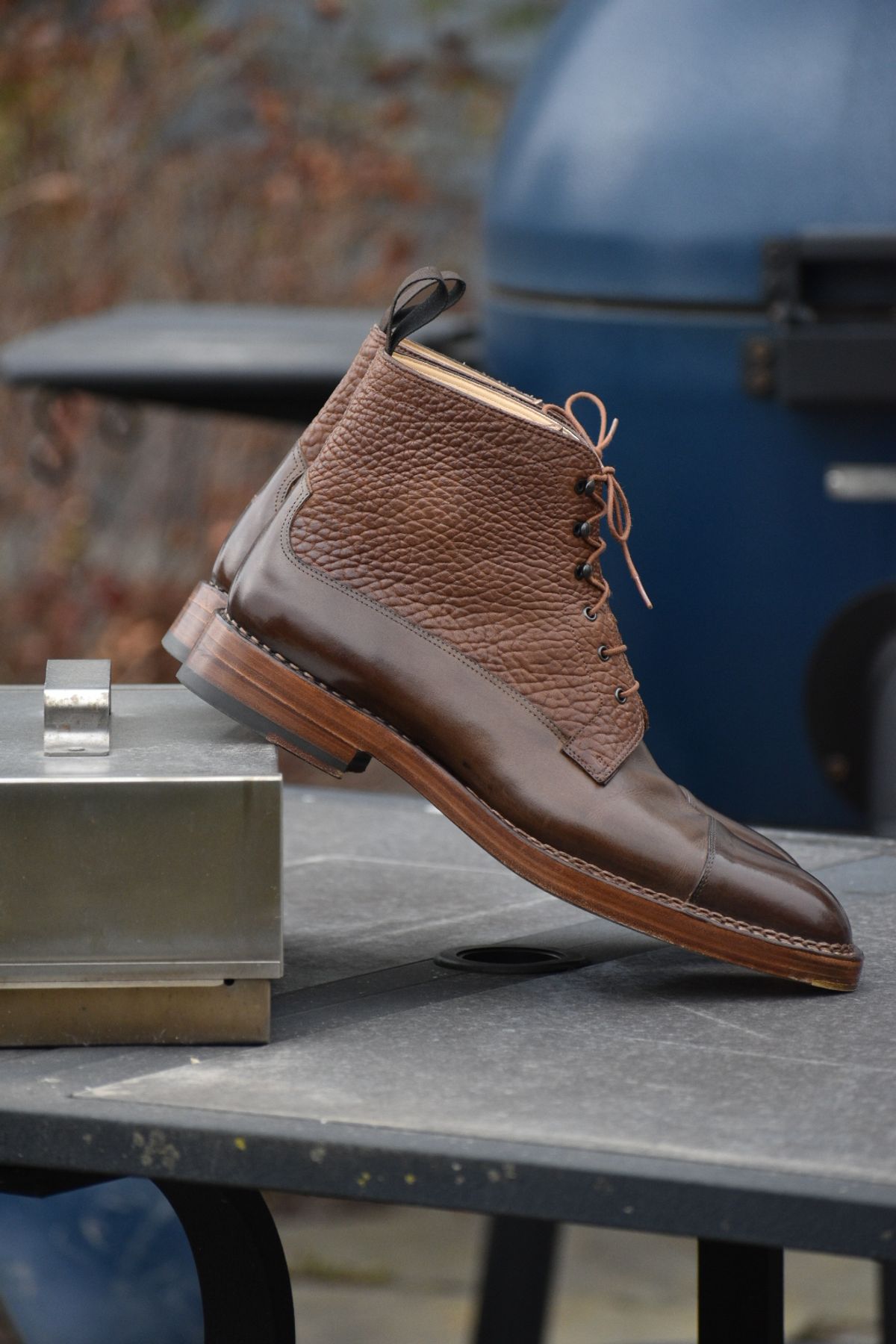 Photo by wishoeguy on December 2, 2022 of the Unlisted Maker Unlisted Model in Tochigi Oil Vachetta #2 Medium Brown.