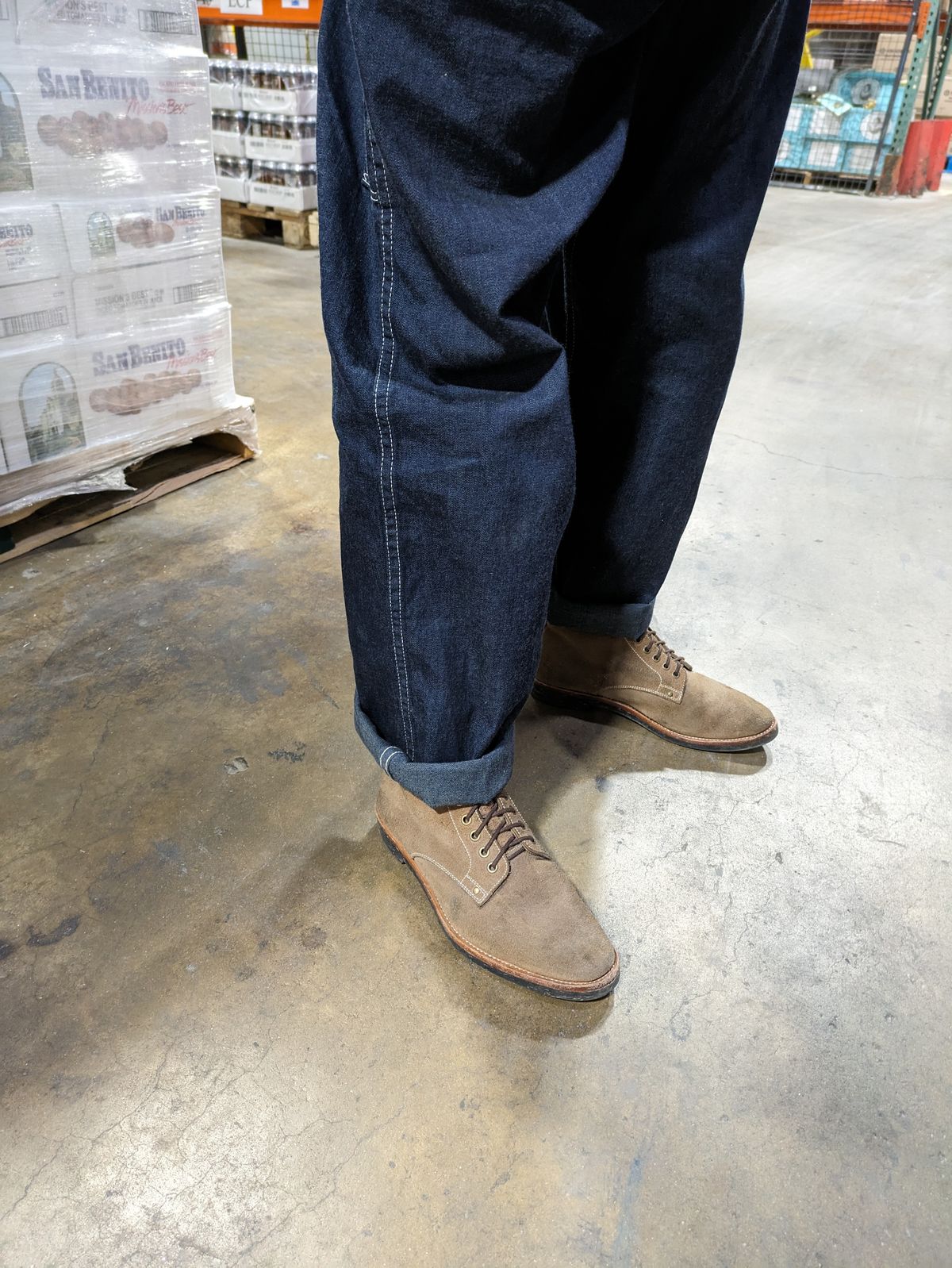 Photo by dreadnatty08 on January 10, 2024 of the Benzein TDD-01 Boot in Horween Natural Chromexcel Roughout.