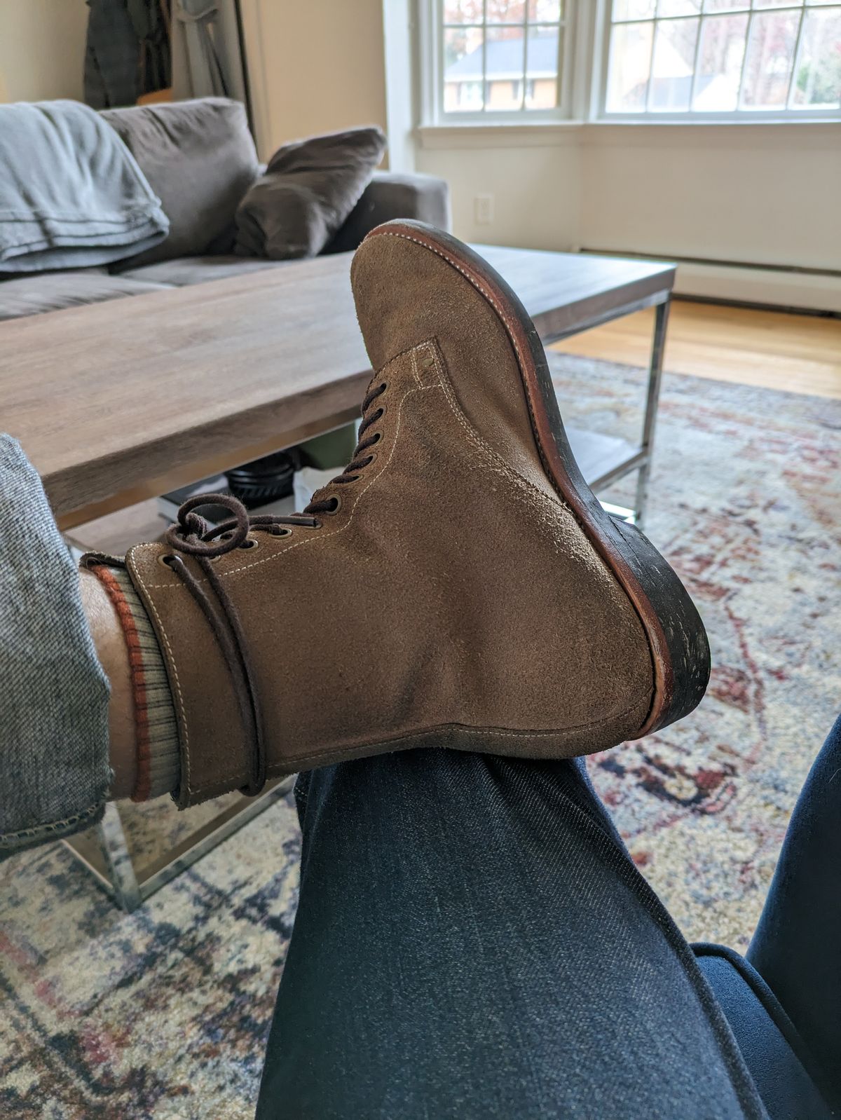 Photo by dreadnatty08 on November 26, 2023 of the Benzein TDD-01 Boot in Horween Natural Chromexcel Roughout.