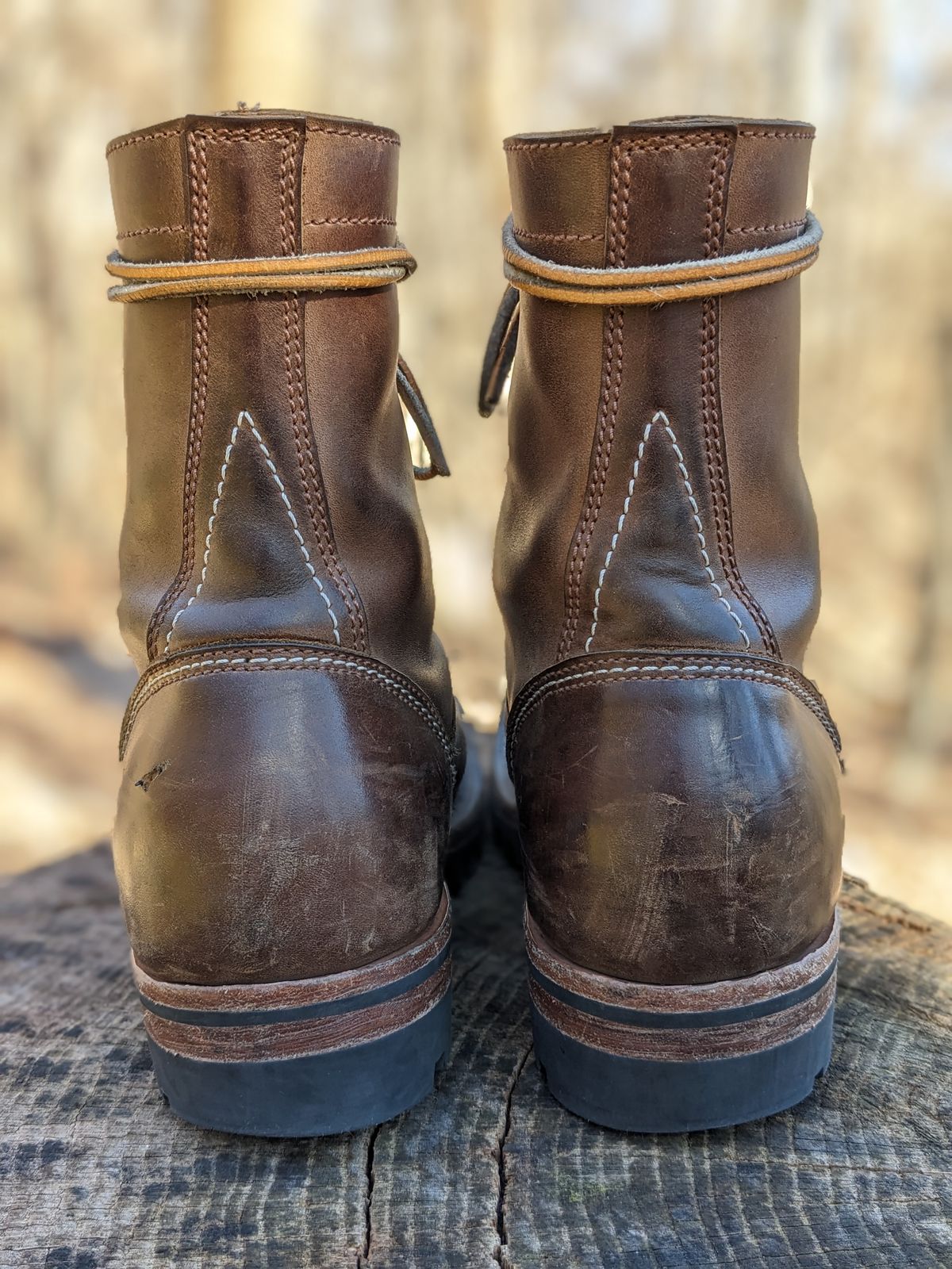 Photo by dreadnatty08 on February 4, 2023 of the Willie's Handmade Boots V3 Workboot in Horween Natural Rowdy.