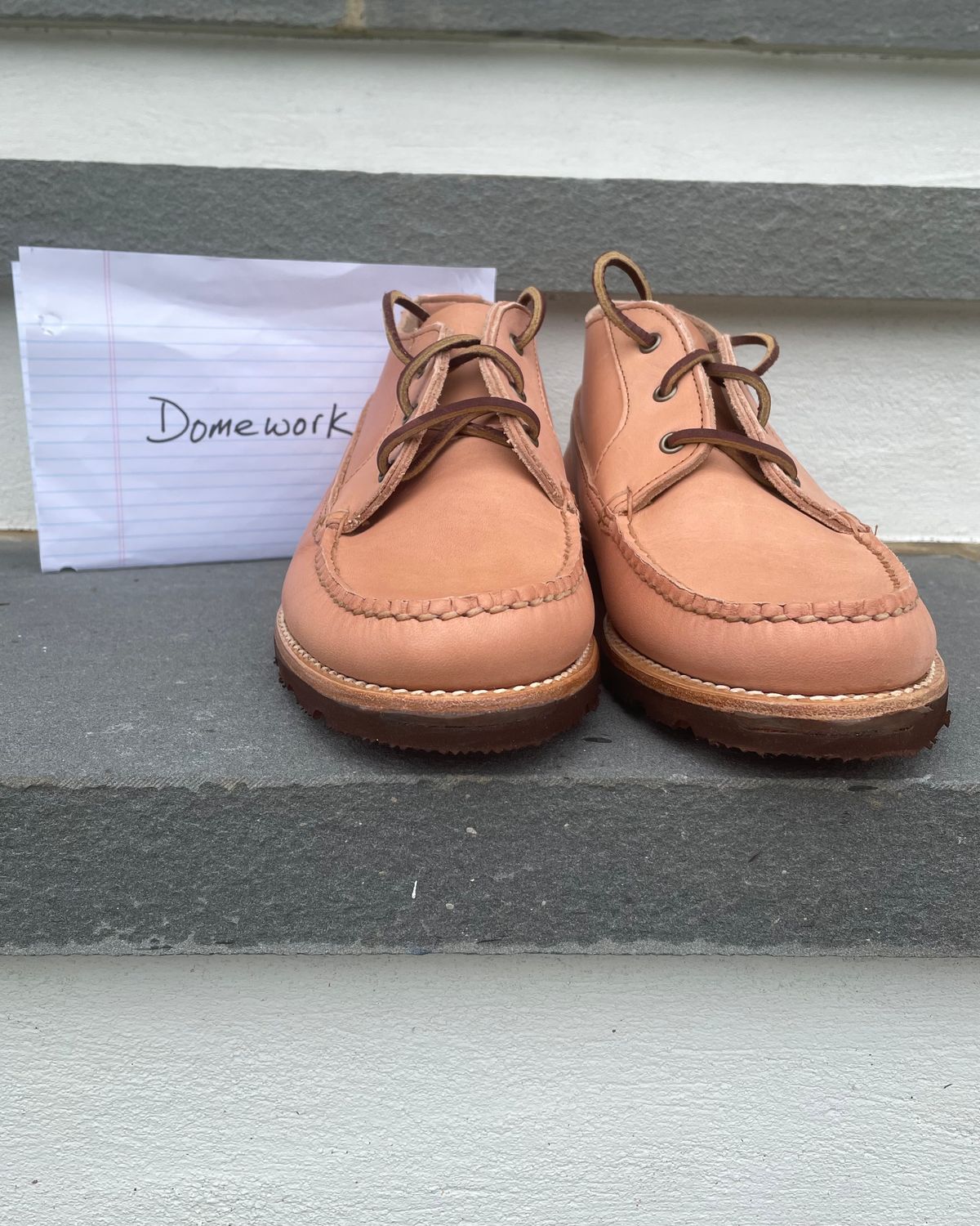 Photo by JP_18 on October 6, 2022 of the Rancourt & Co. Acadia Chukka Redux in Horween Natural Essex.