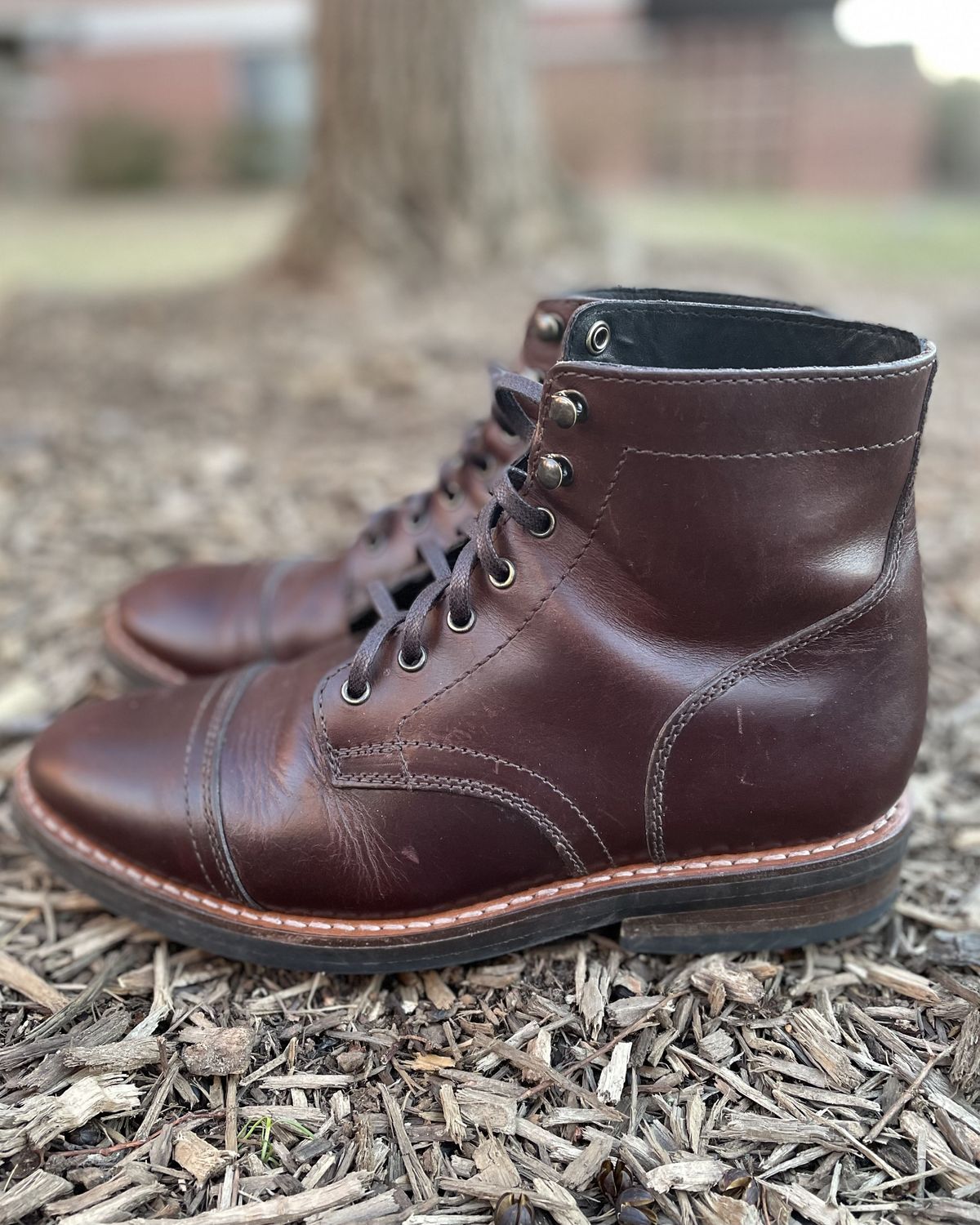 Photo by JP_18 on February 5, 2022 of the Thursday Captain in Horween Brown Chromexcel.