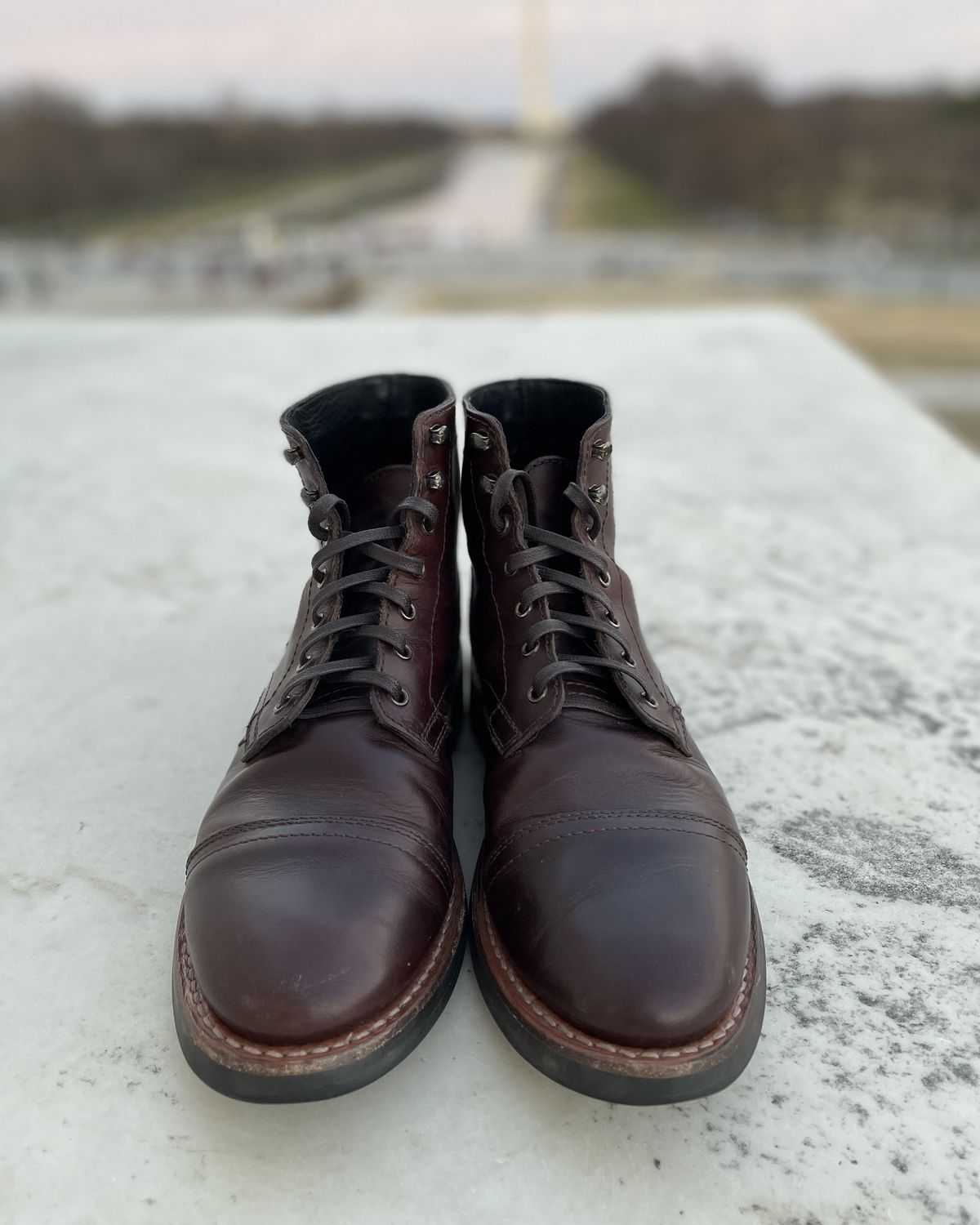 Photo by JP_18 on March 6, 2022 of the Thursday Captain in Horween Brown Chromexcel.