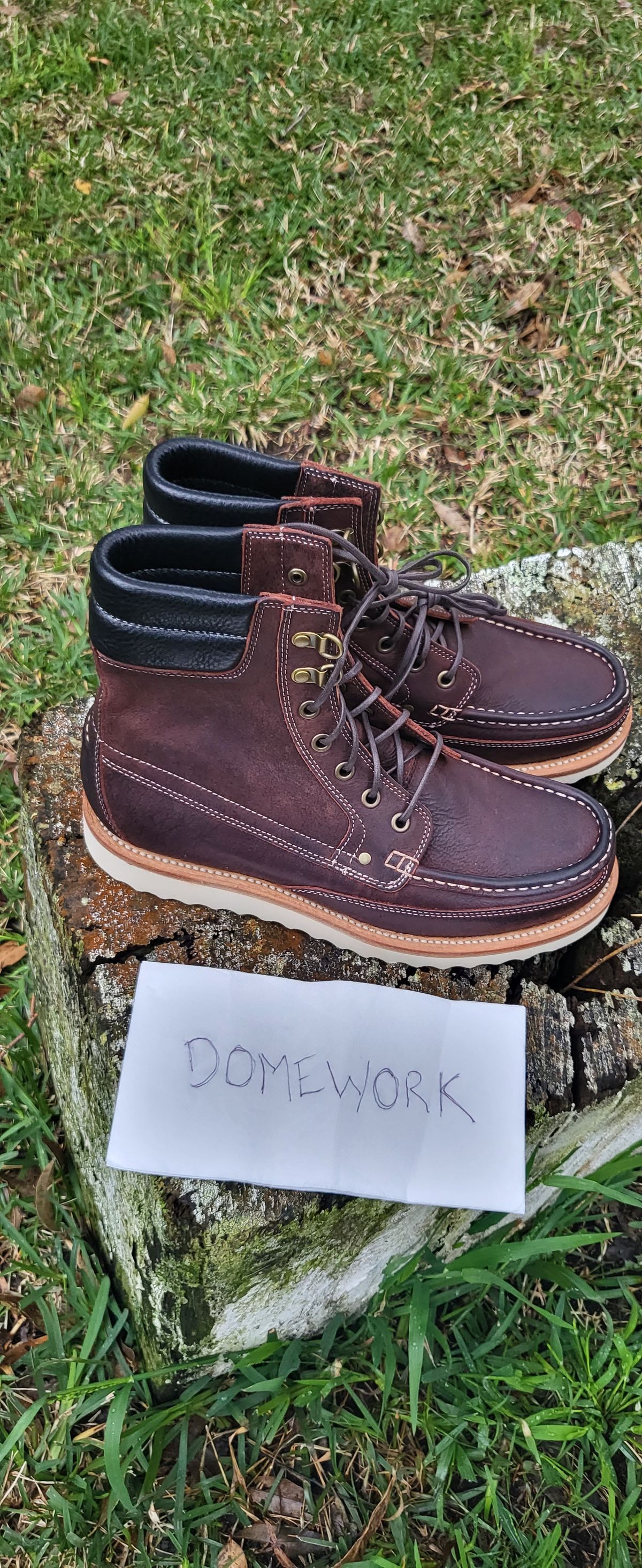 Photo by ajsoo on October 4, 2022 of the Grant Stone Field Boot in C.F. Stead Dark Burgundy Classic Kudu.