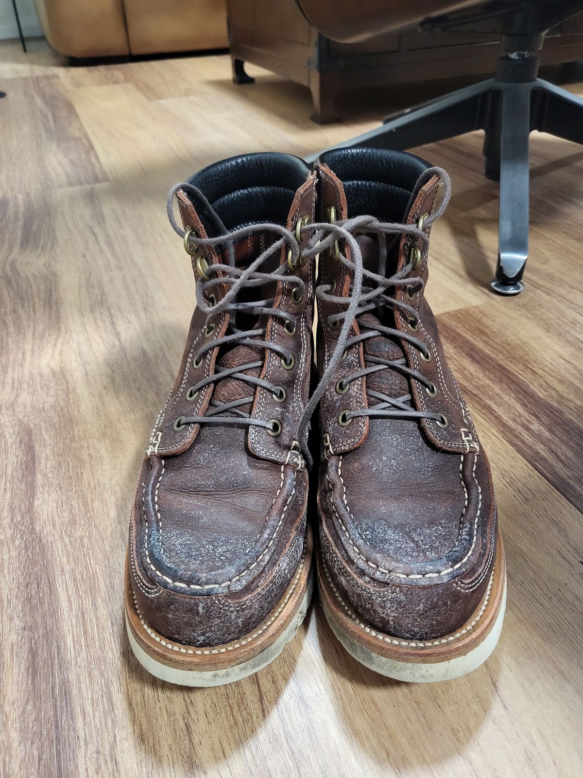 Photo by ajsoo on January 5, 2023 of the Grant Stone Field Boot in C.F. Stead Dark Burgundy Classic Kudu.