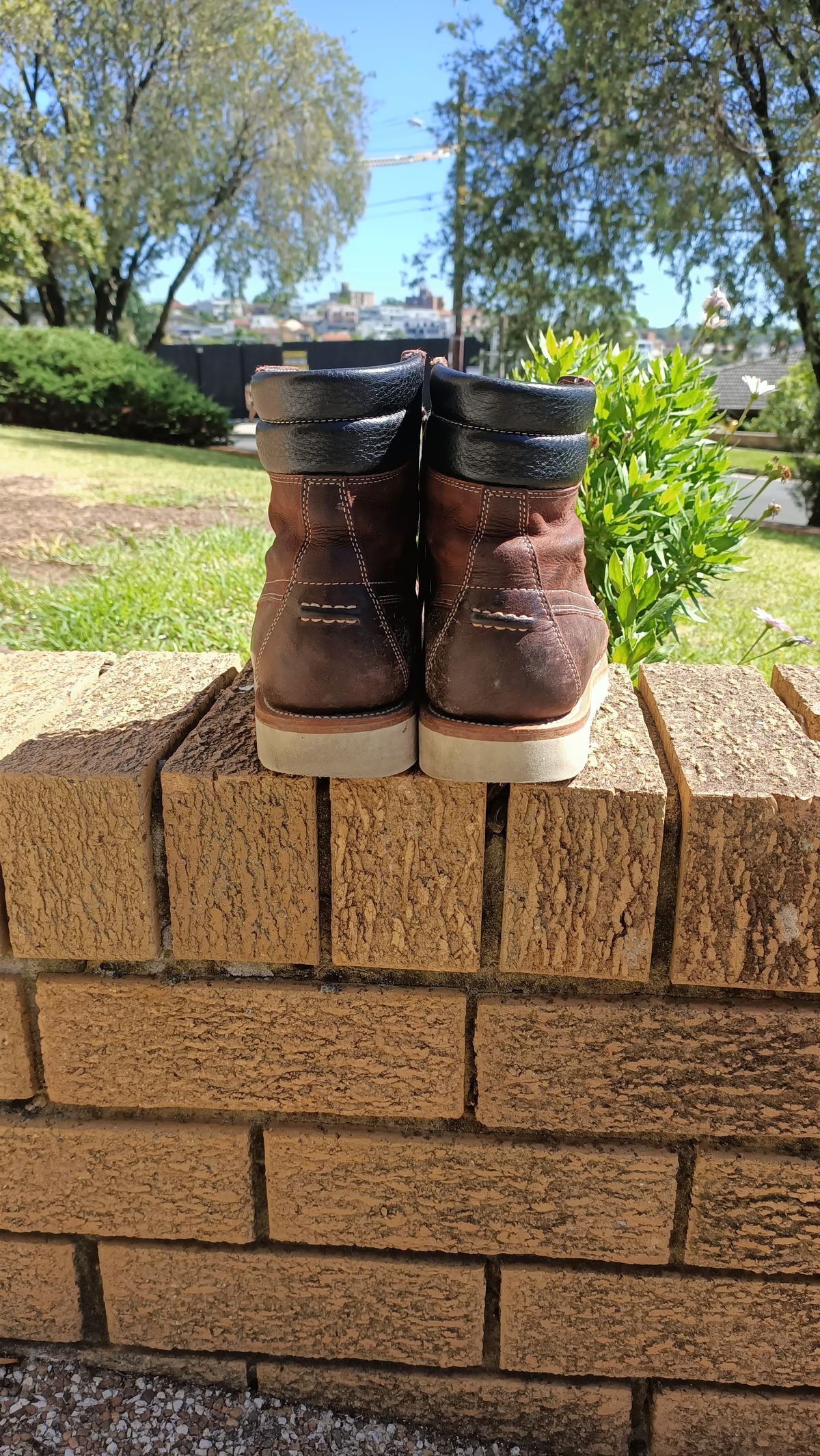 Photo by ajsoo on February 4, 2023 of the Grant Stone Field Boot in C.F. Stead Dark Burgundy Classic Kudu.