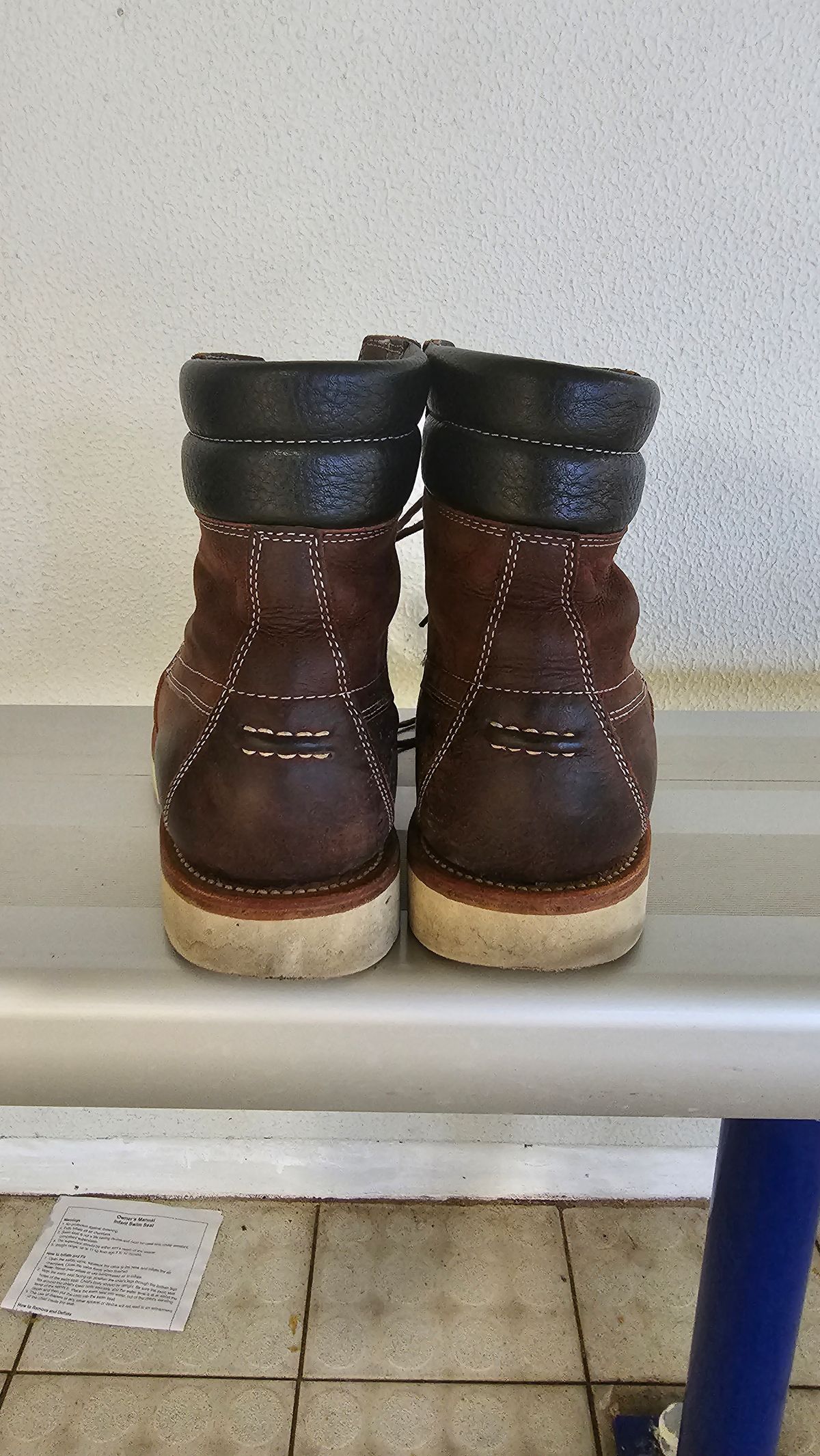 Photo by ajsoo on April 4, 2023 of the Grant Stone Field Boot in C.F. Stead Dark Burgundy Classic Kudu.
