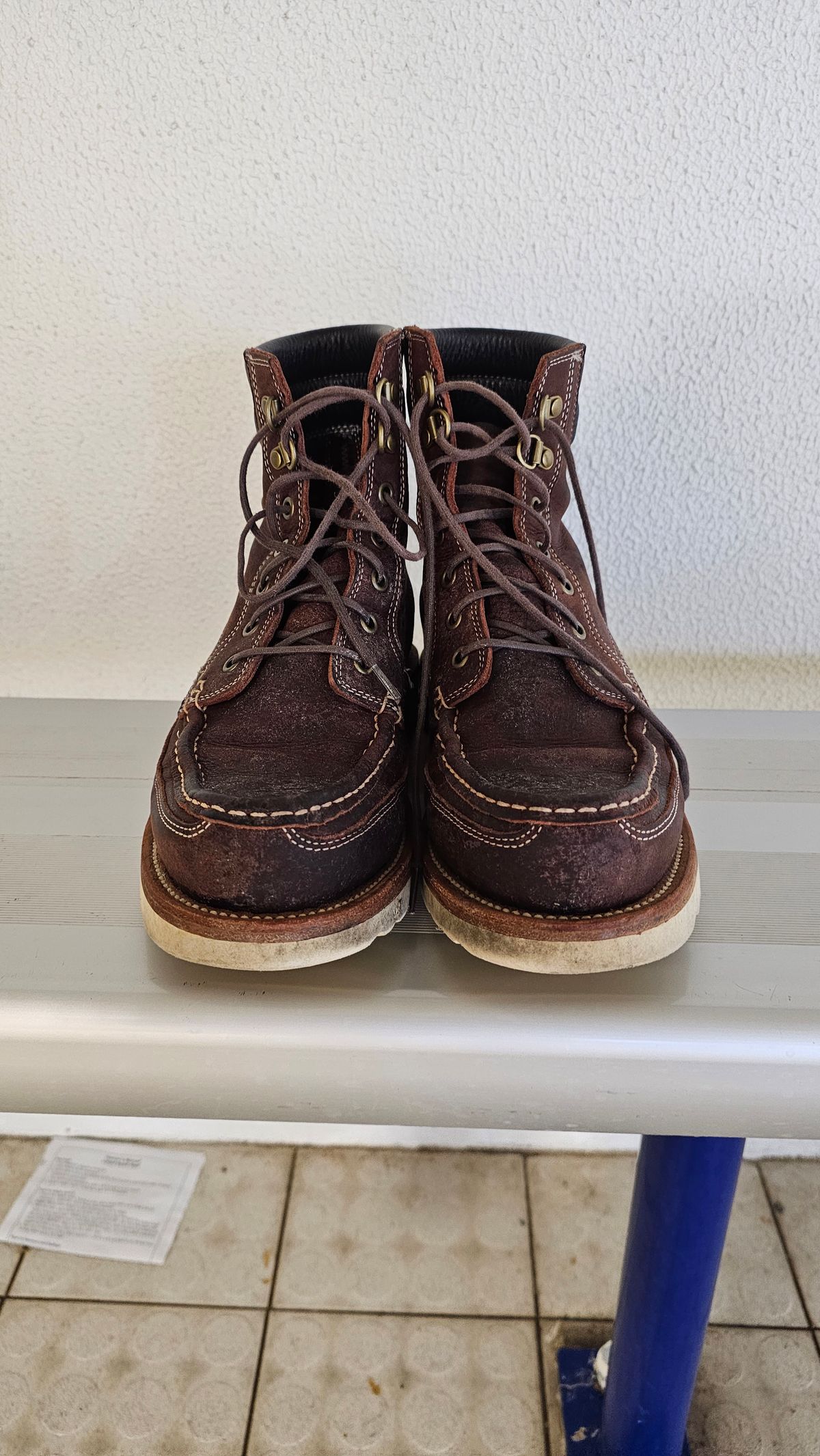 Photo by ajsoo on April 4, 2023 of the Grant Stone Field Boot in C.F. Stead Dark Burgundy Classic Kudu.