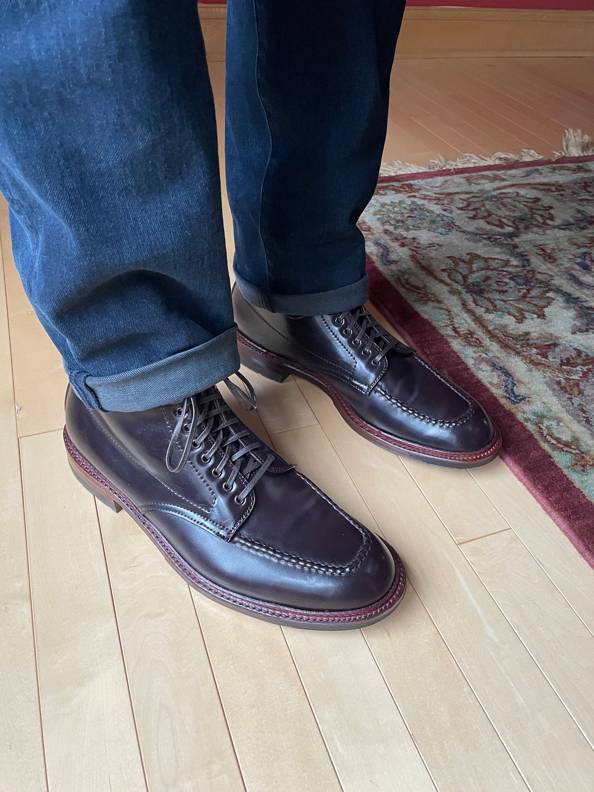 Photo by wonkytoe on April 8, 2024 of the Alden Indy Boot in Horween Color 8 Shell Cordovan.