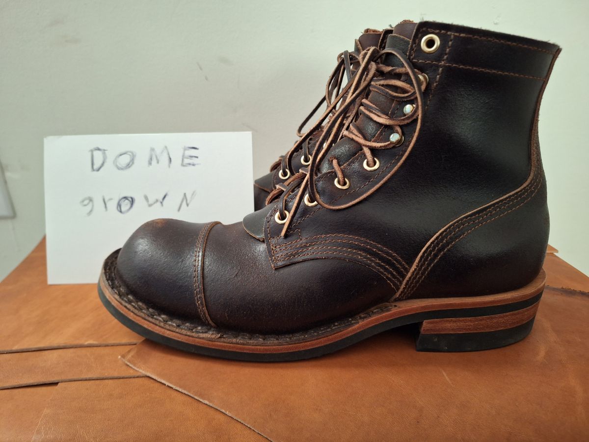 Photo by PatinaTherapist on November 1, 2023 of the Nicks Prospector in Horween Brown Waxed Flesh.