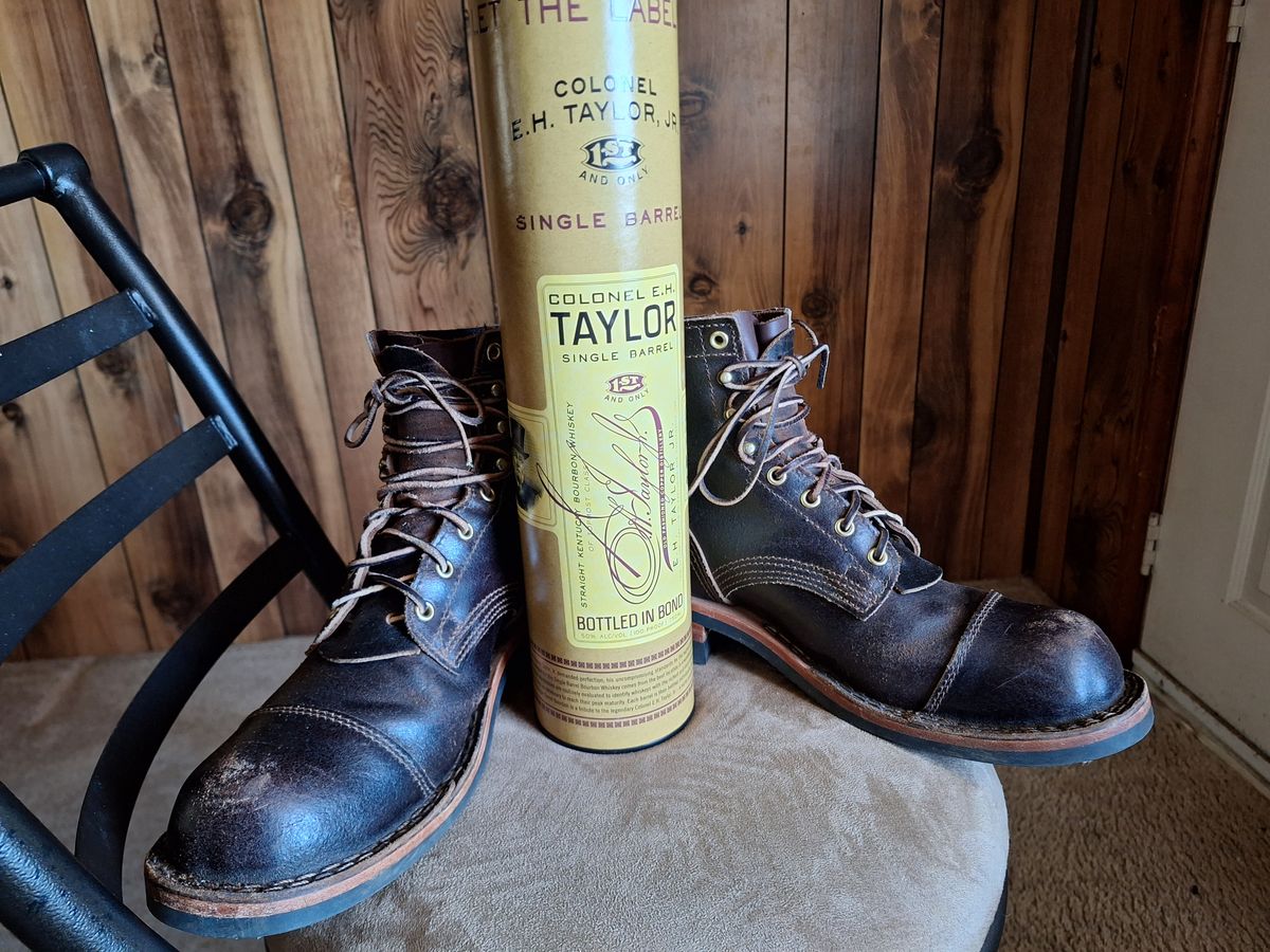 Photo by PatinaTherapist on December 4, 2023 of the Nicks Prospector in Horween Brown Waxed Flesh.