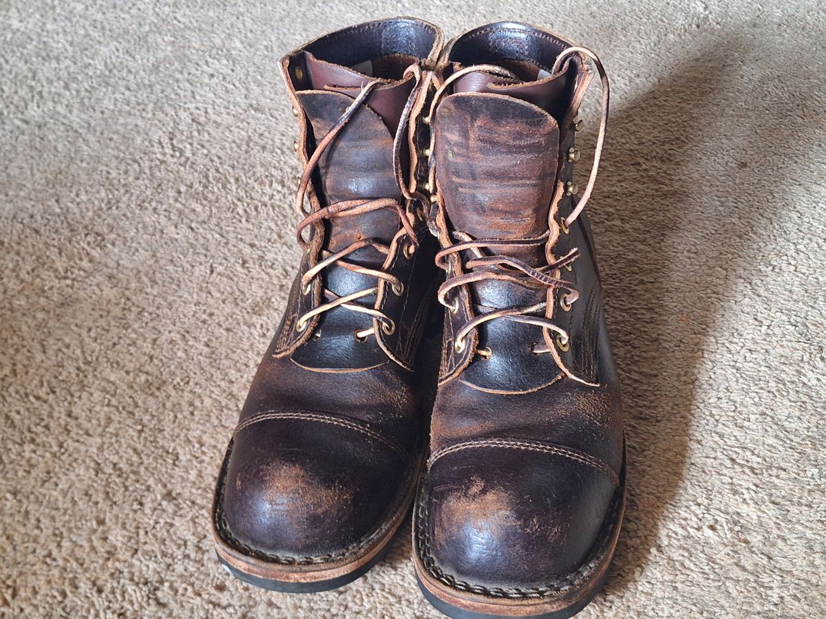 Photo by PatinaTherapist on April 3, 2024 of the Nicks Prospector in Horween Brown Waxed Flesh.