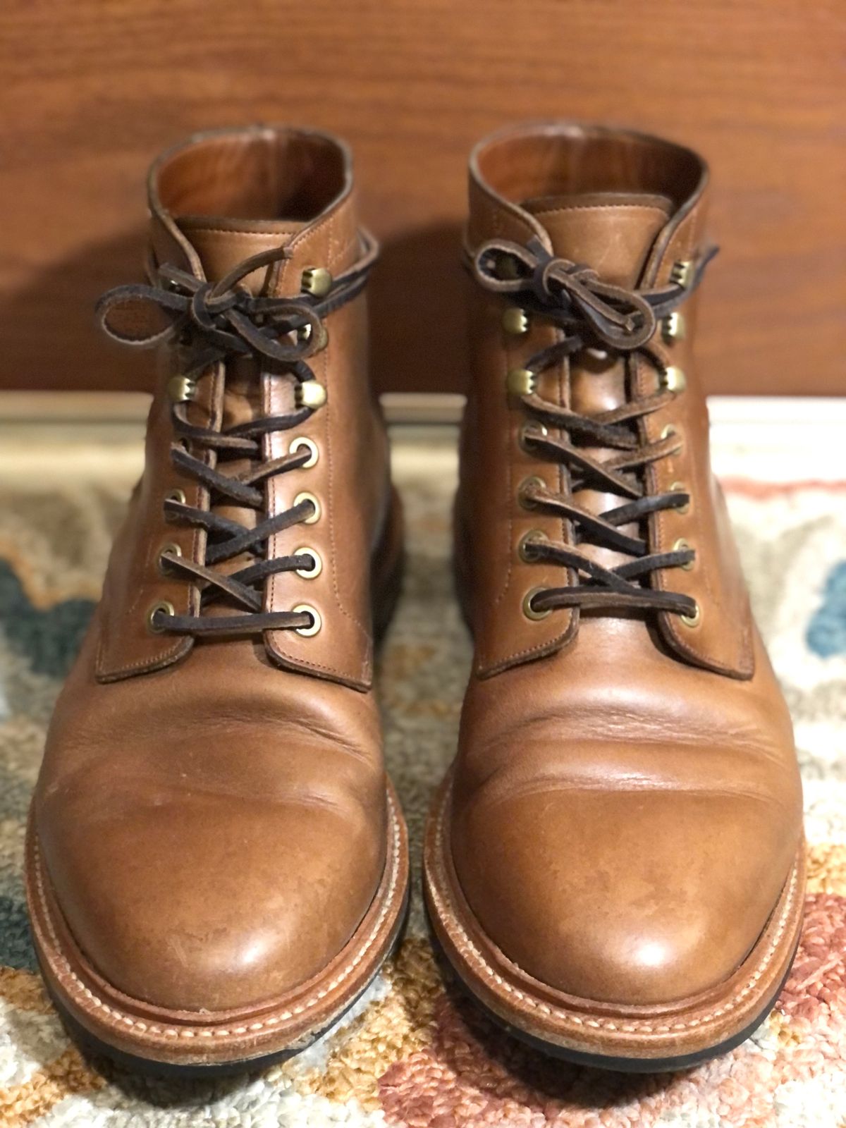 Photo by IndyBen on January 6, 2024 of the Grant Stone Diesel Boot in Horween Dune Chromexcel.