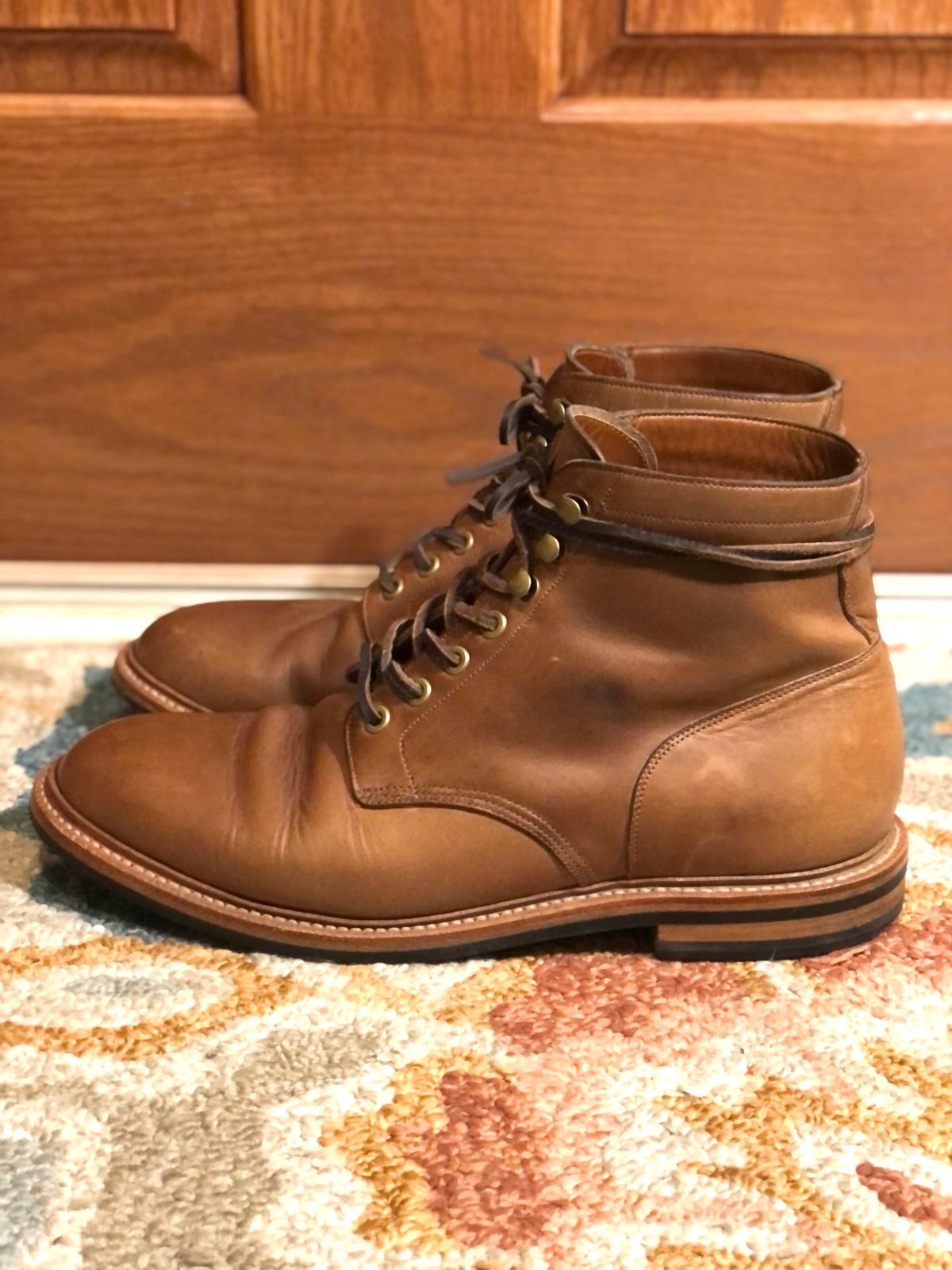 Photo by IndyBen on January 6, 2024 of the Grant Stone Diesel Boot in Horween Dune Chromexcel.