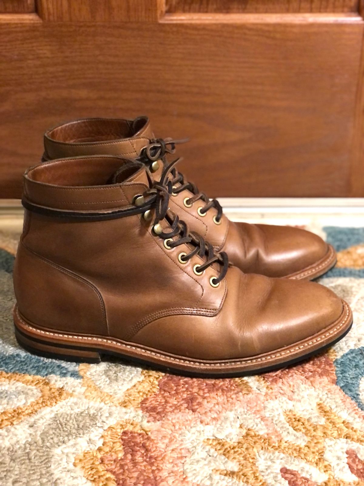 Photo by IndyBen on January 6, 2024 of the Grant Stone Diesel Boot in Horween Dune Chromexcel.