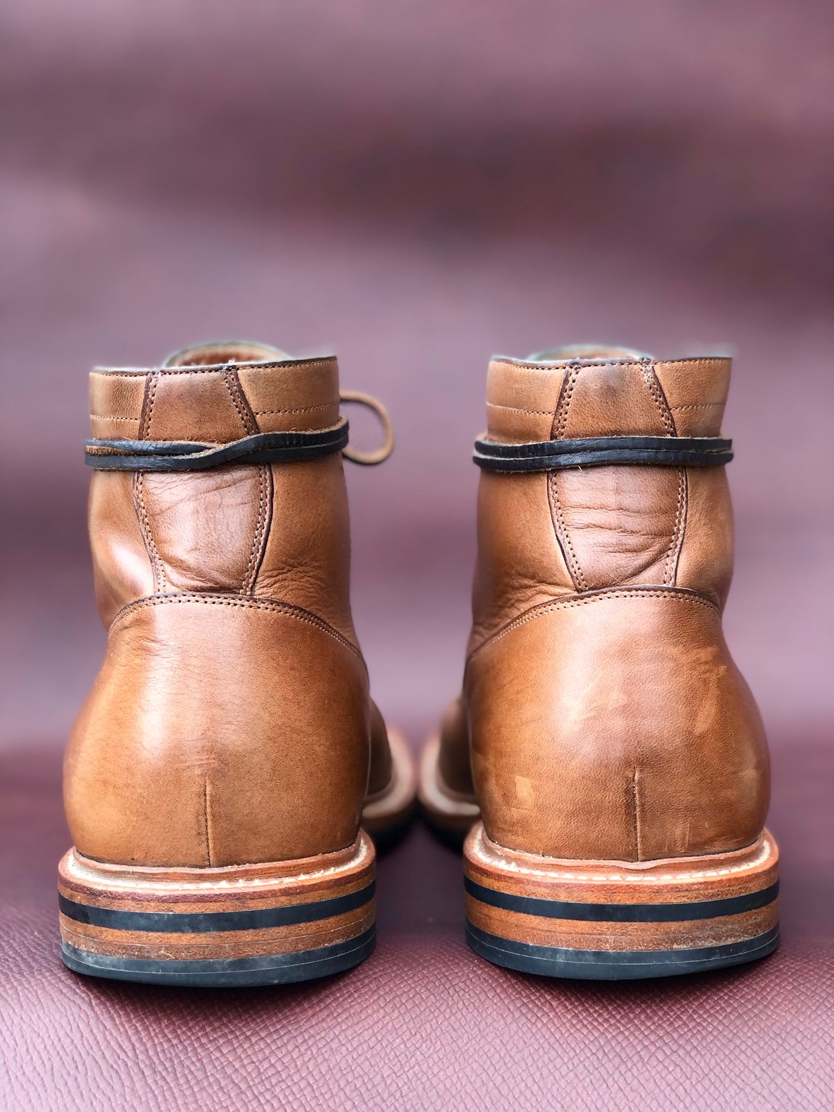 Photo by IndyBen on April 5, 2024 of the Grant Stone Diesel Boot in Horween Dune Chromexcel.