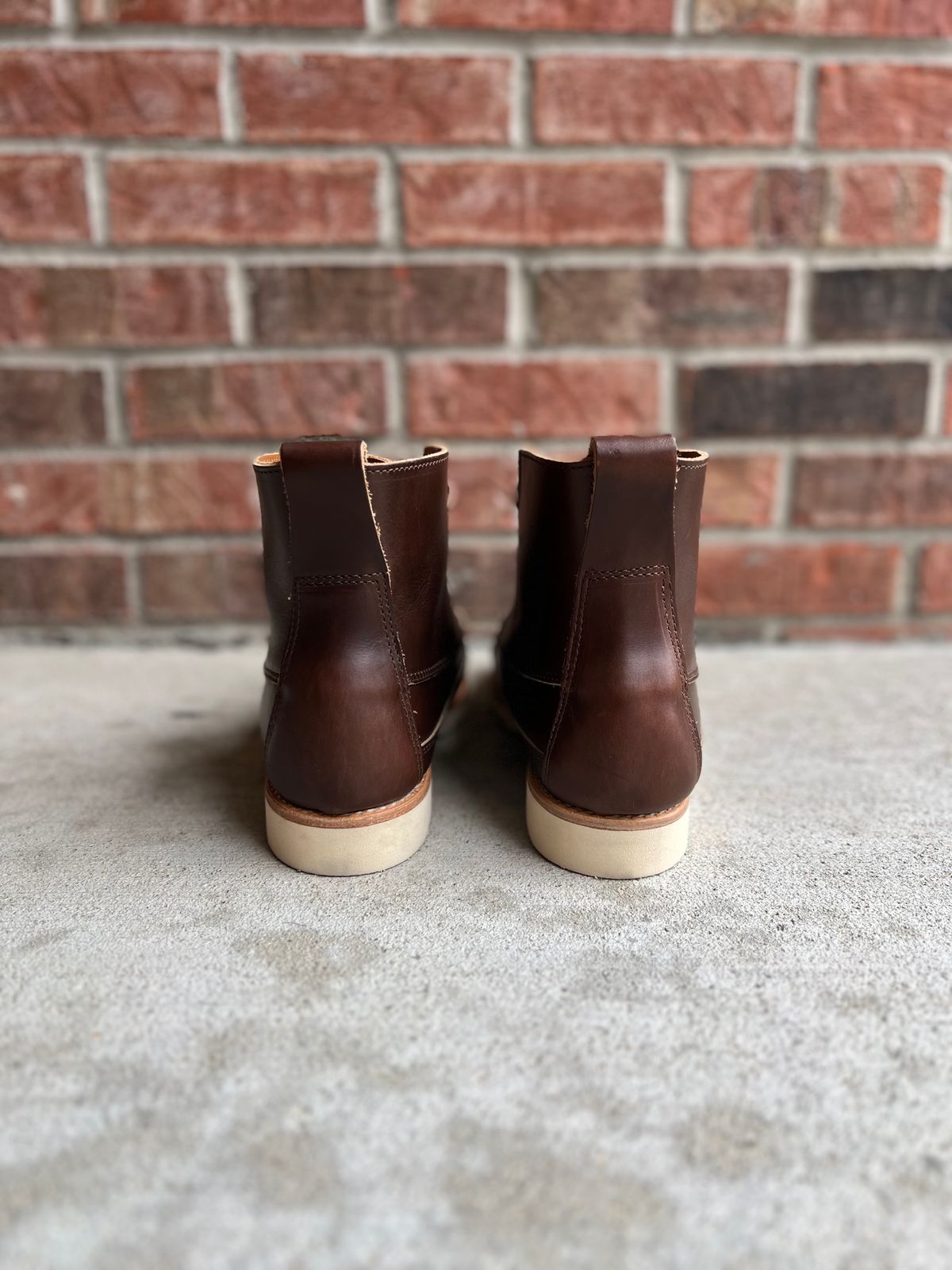 Photo by IndyBen on October 1, 2024 of the Rancourt & Co. Harrison Boot Redux in Horween Carolina Brown Chromexcel.