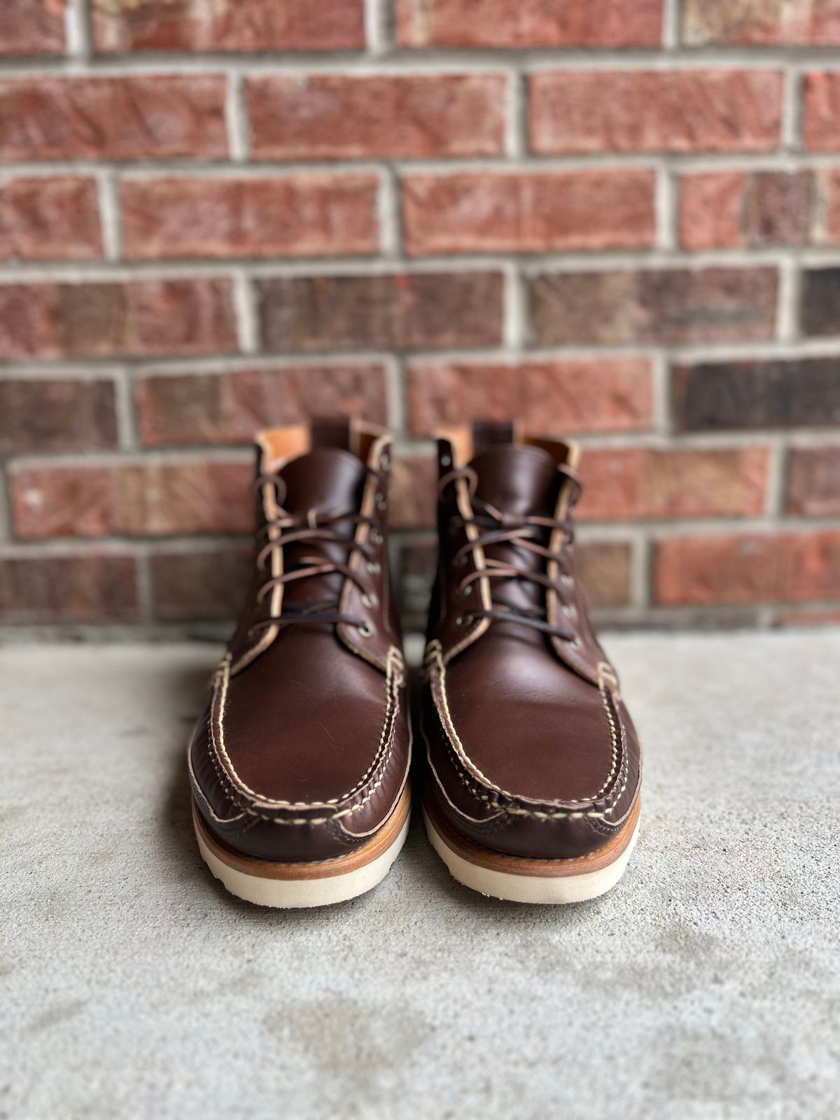 Photo by IndyBen on October 1, 2024 of the Rancourt & Co. Harrison Boot Redux in Horween Carolina Brown Chromexcel.