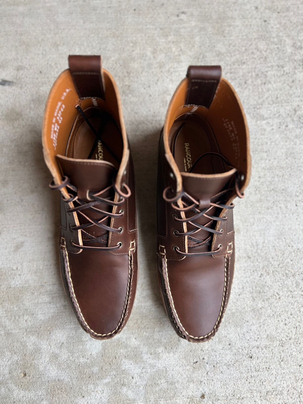 Photo by IndyBen on October 1, 2024 of the Rancourt & Co. Harrison Boot Redux in Horween Carolina Brown Chromexcel.