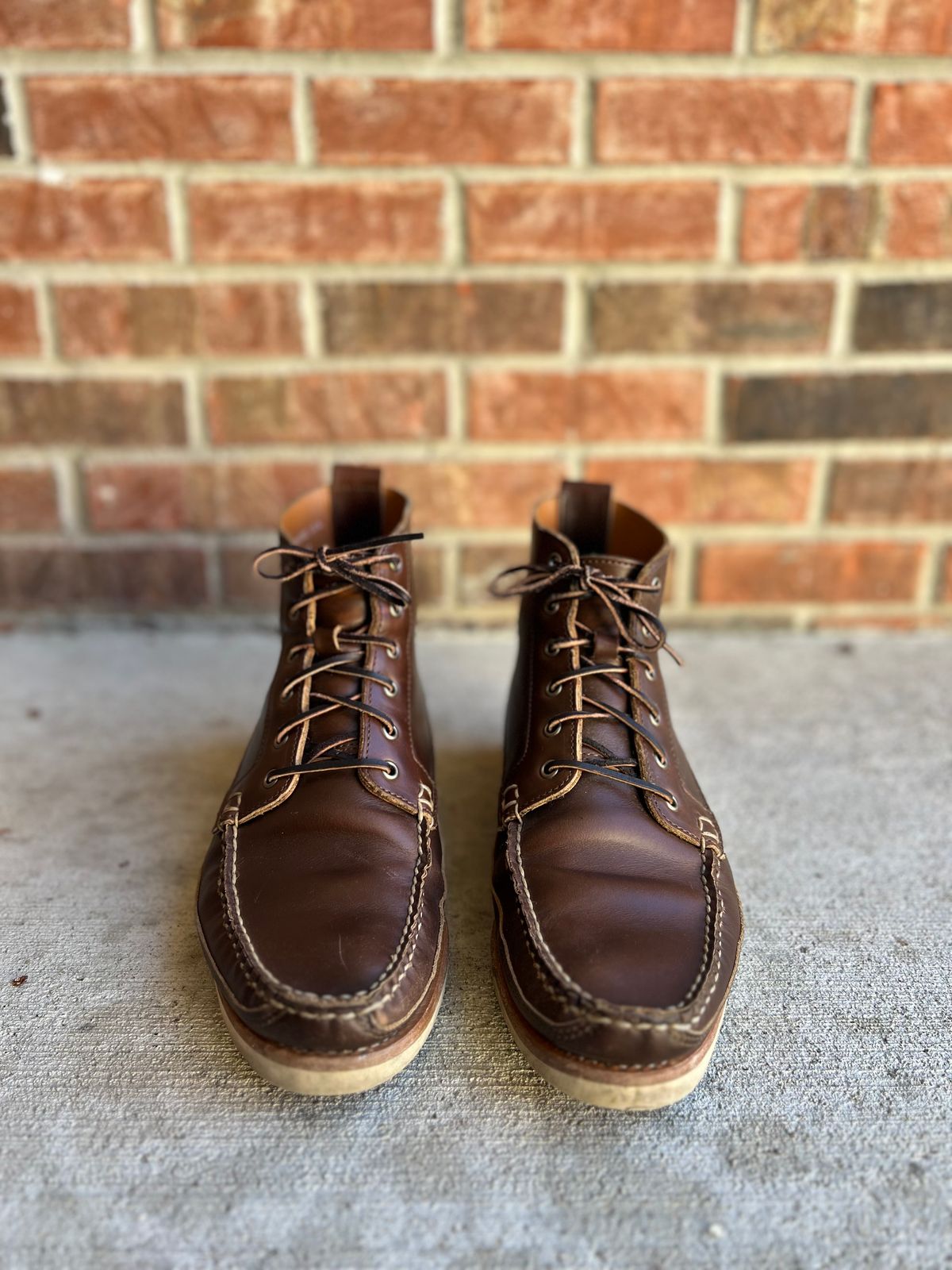 Photo by IndyBen on November 2, 2024 of the Rancourt & Co. Harrison Boot Redux in Horween Carolina Brown Chromexcel.