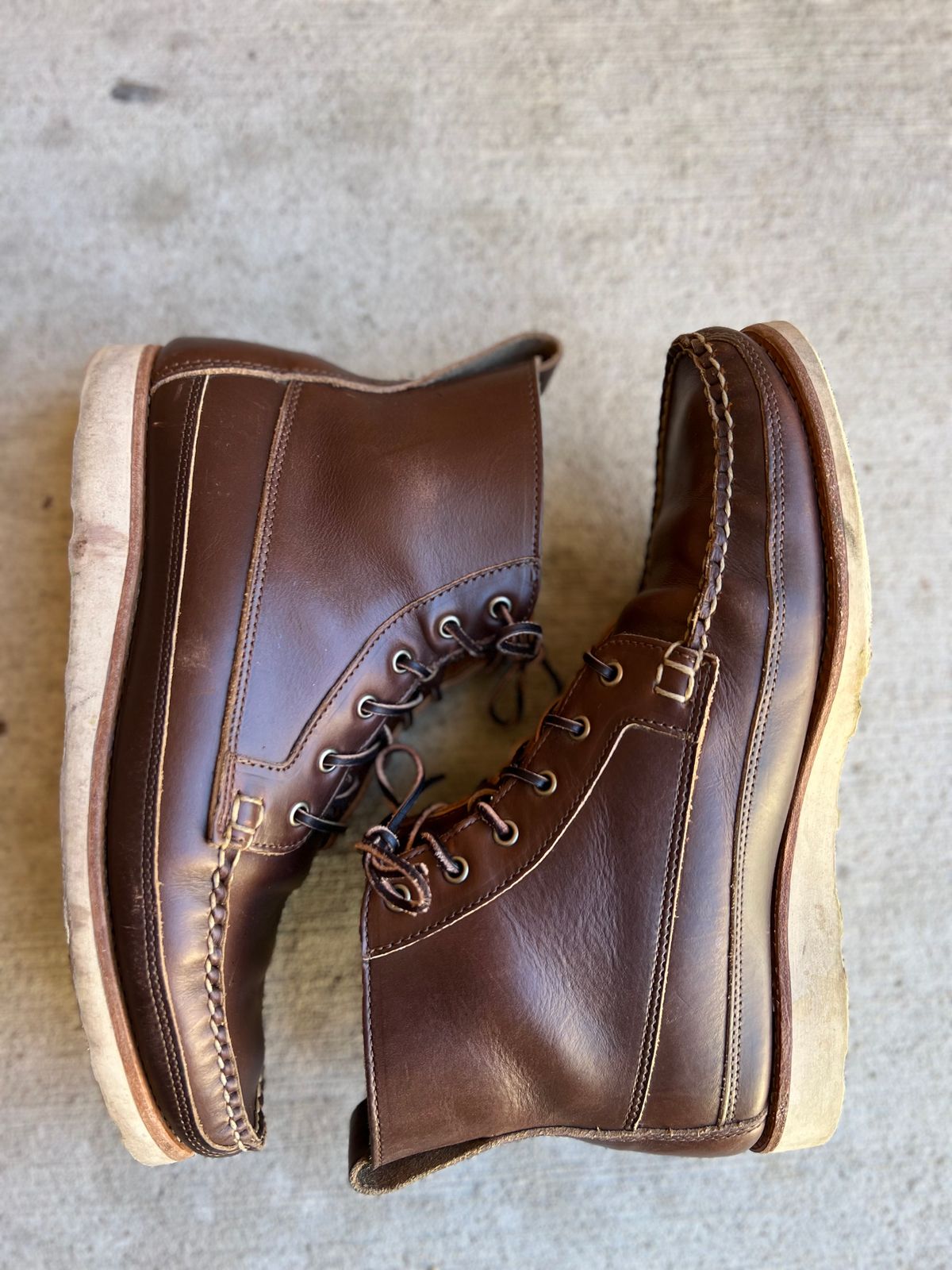 Photo by IndyBen on November 2, 2024 of the Rancourt & Co. Harrison Boot Redux in Horween Carolina Brown Chromexcel.